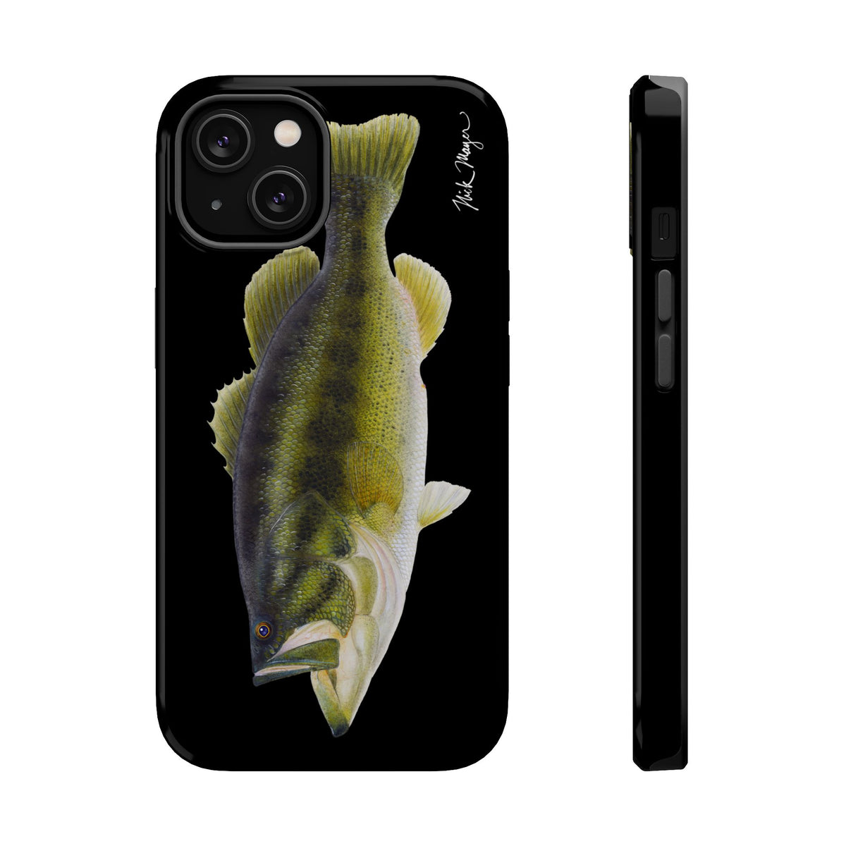 Largemouth Bass MagSafe Black iPhone Case