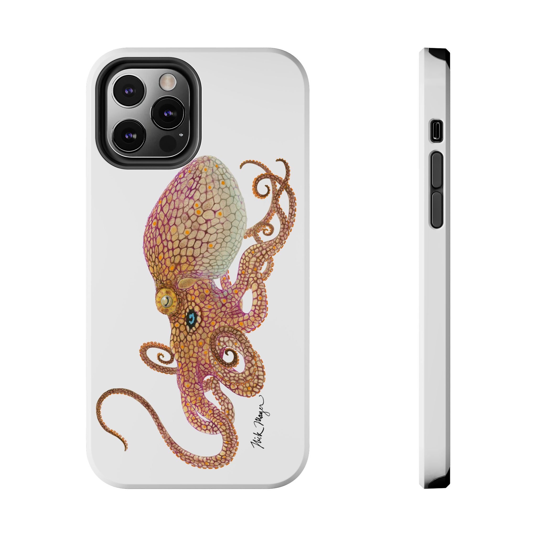 Two Spot Octopus White Phone Case (iPhone)