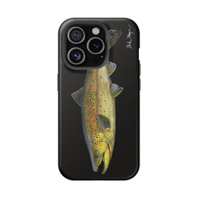 Brown Trout MagSafe Black iPhone Case