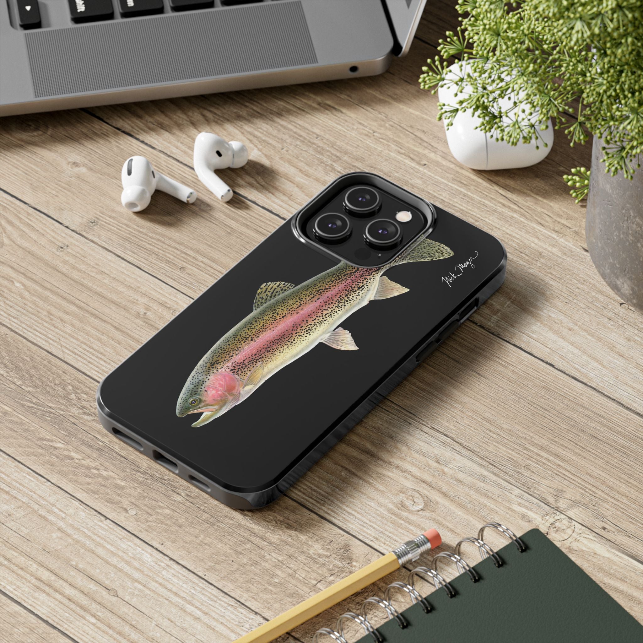 Rainbow Trout Black Phone Case (iPhone)