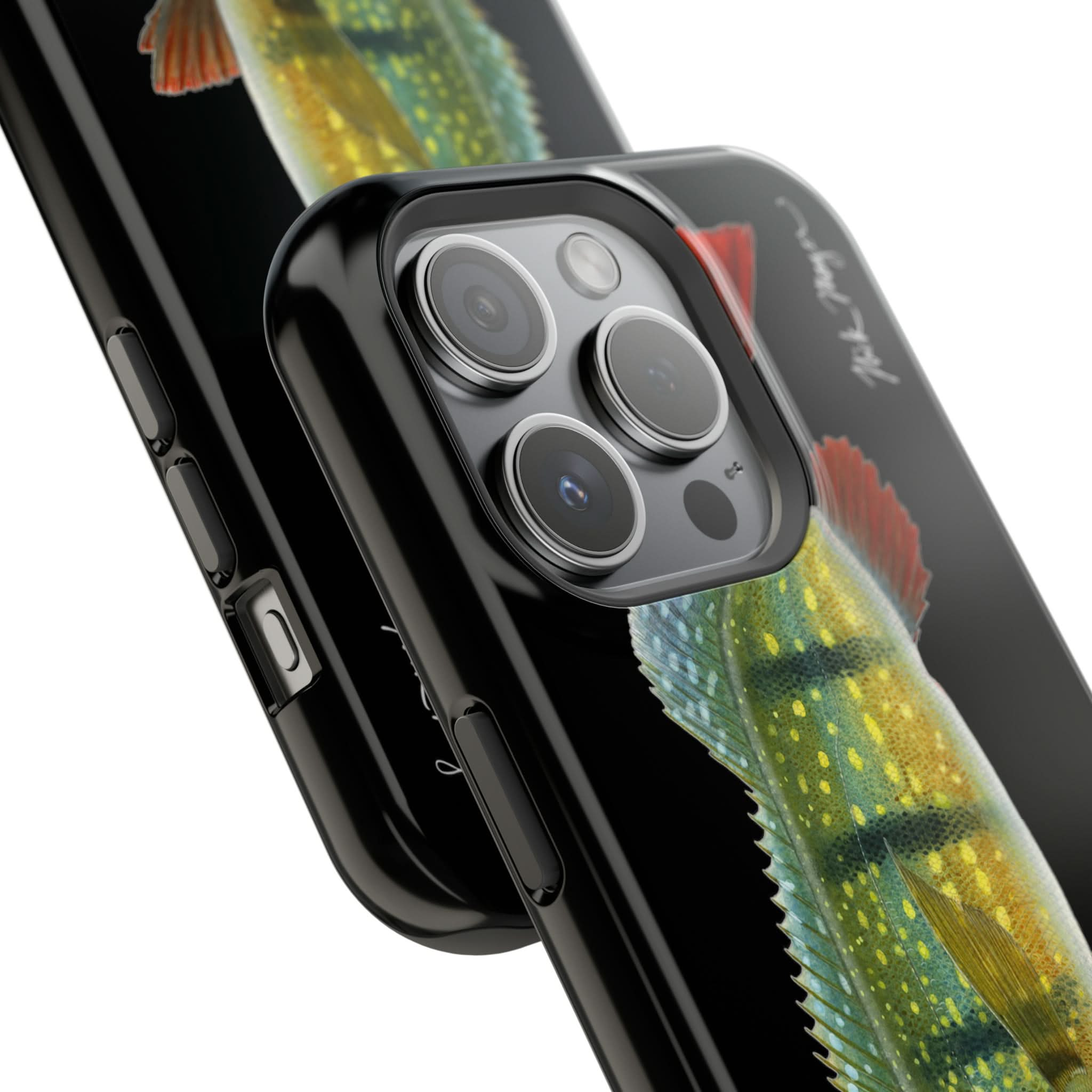 Peacock Bass MagSafe Black iPhone Case