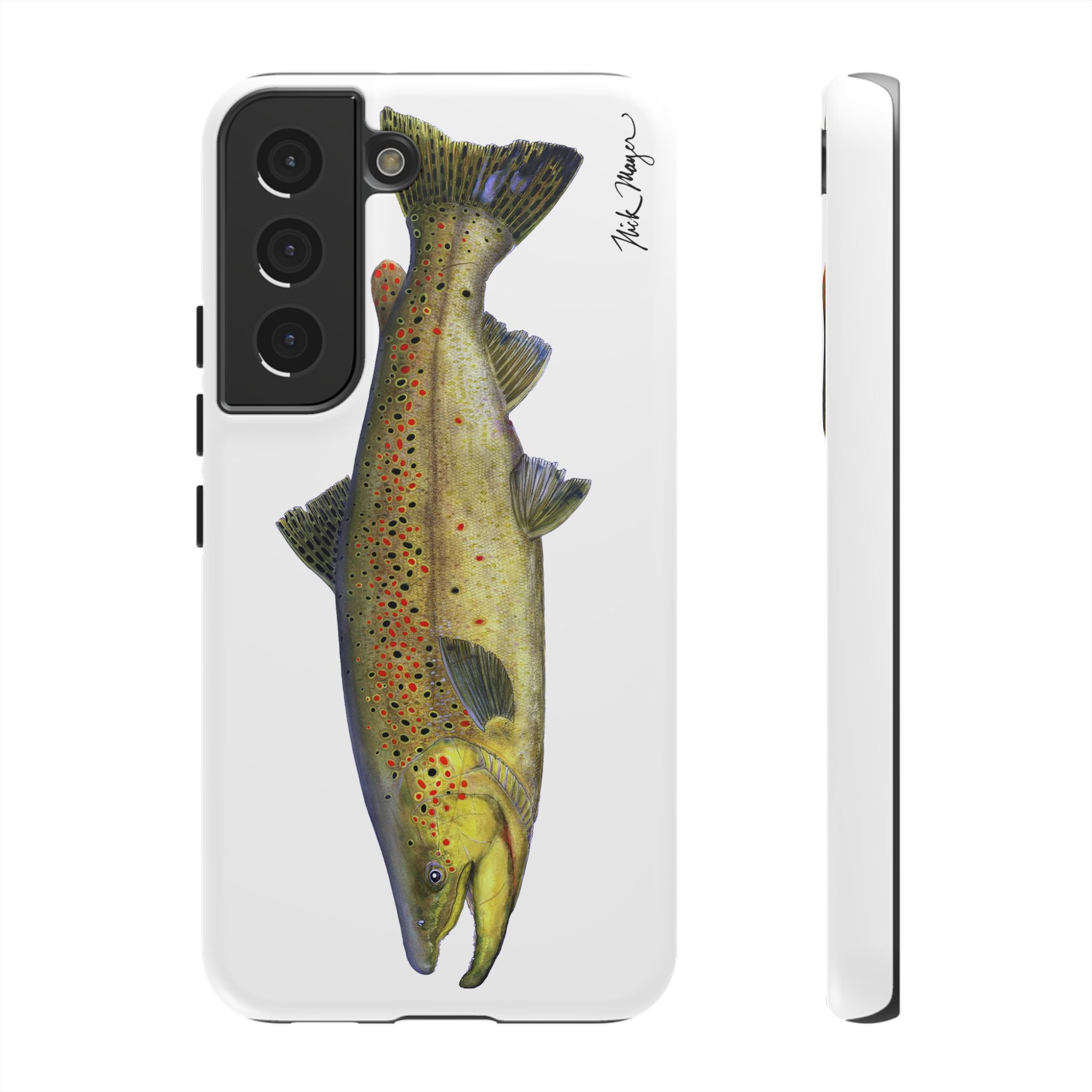 Brown Trout White Phone Case (Samsung)