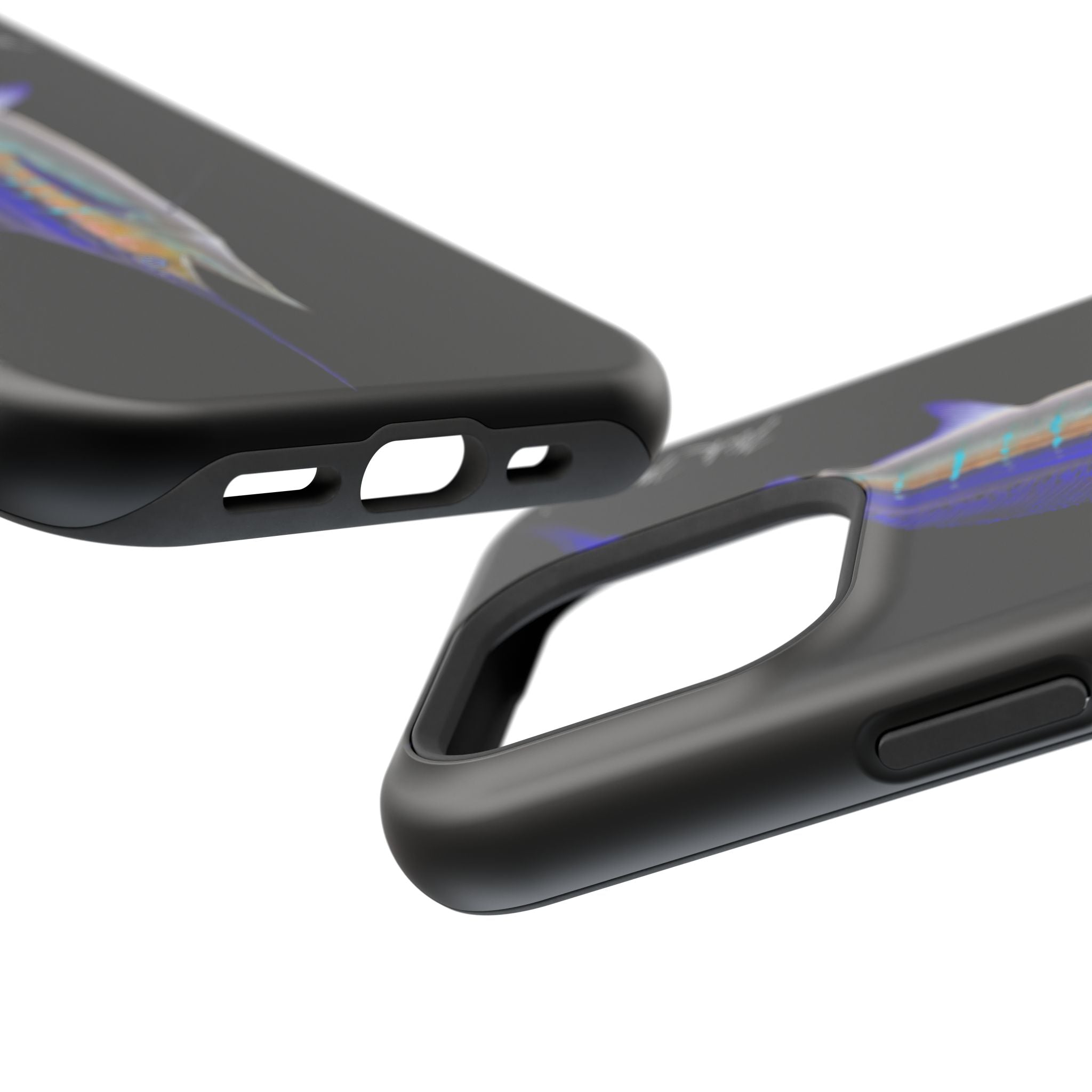 Striped Marlin MagSafe Black iPhone Case