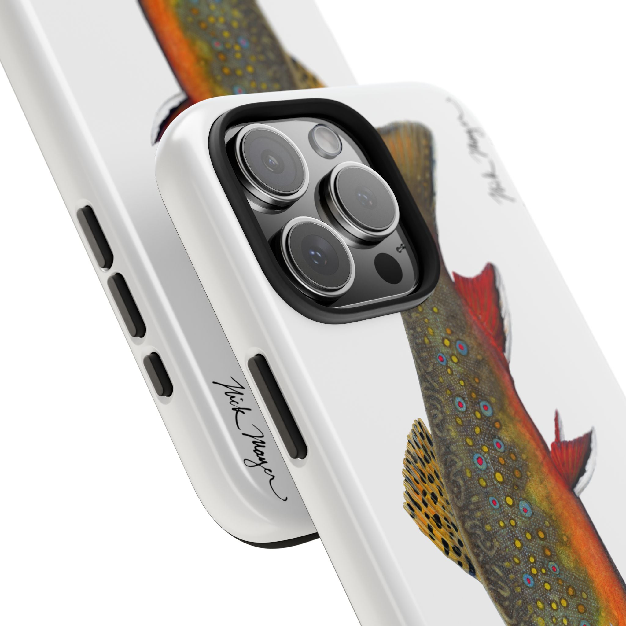 Brook Trout White Phone Case (iPhone)