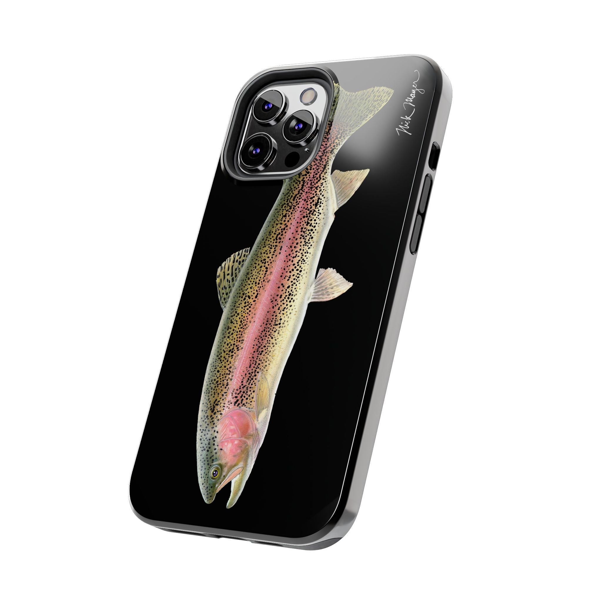 Rainbow Trout Black Phone Case (iPhone)