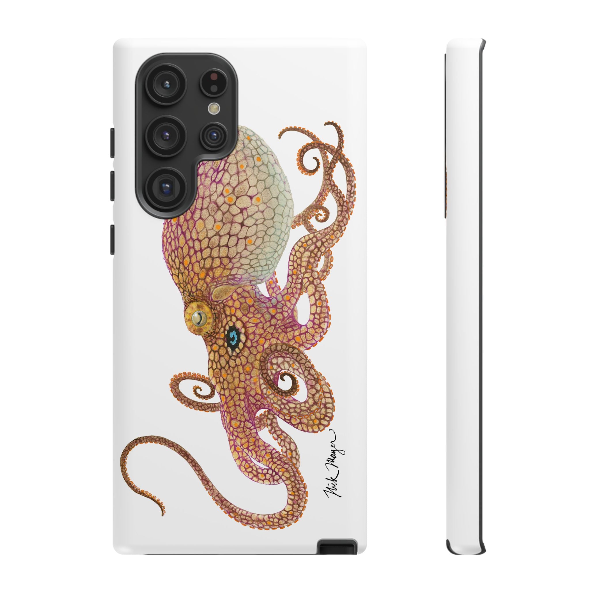 Two Spot Octopus White Phone Case (Samsung)