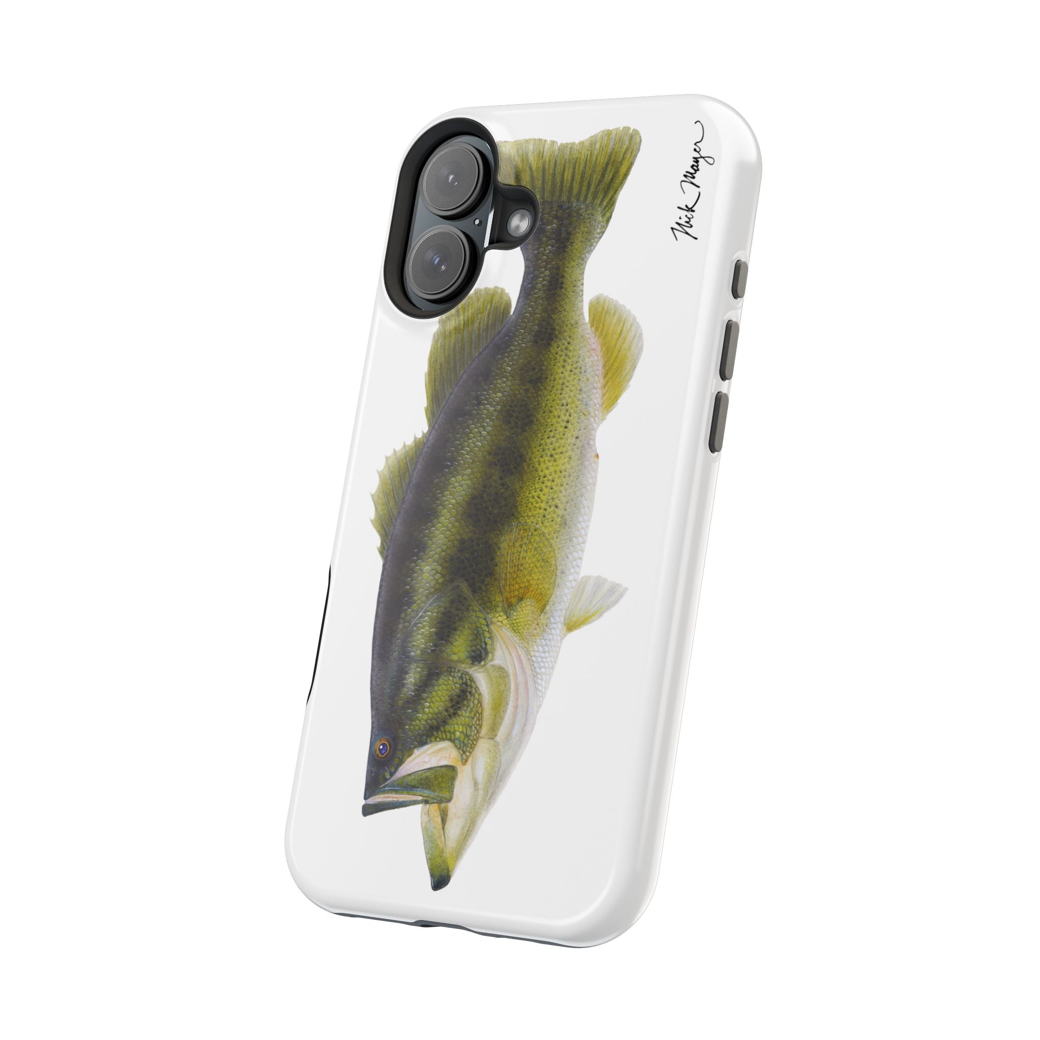 Largemouth Bass MagSafe White iPhone Case