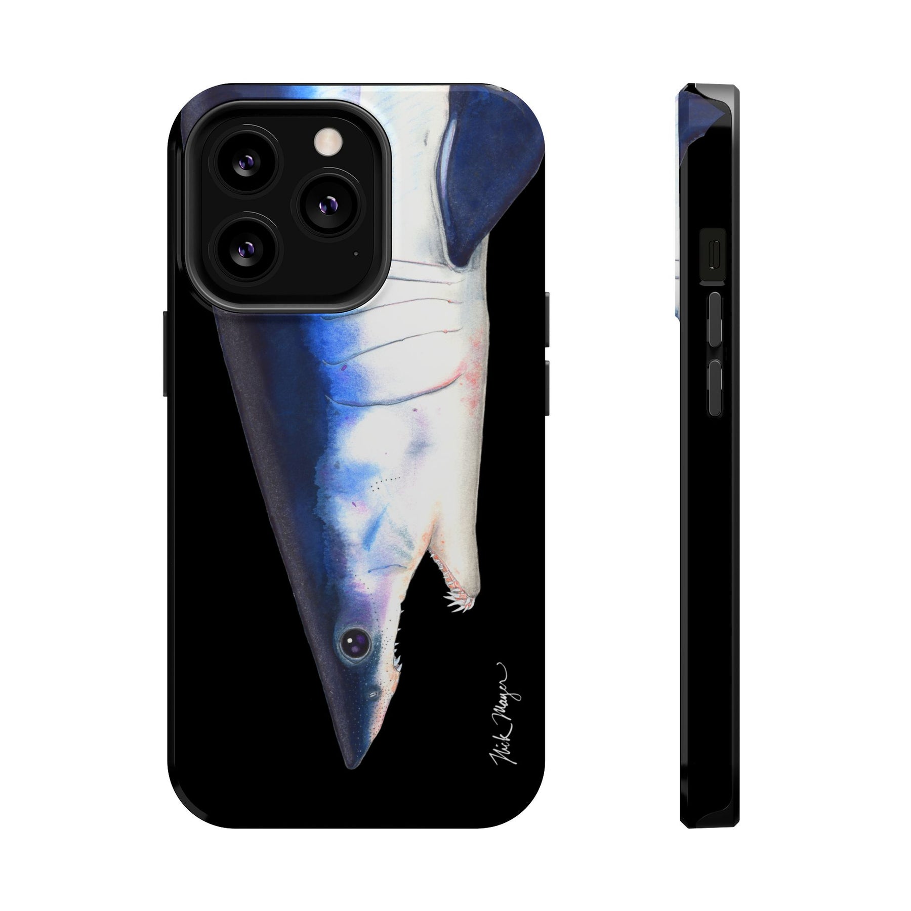 Mako Shark Face MagSafe Black iPhone Case