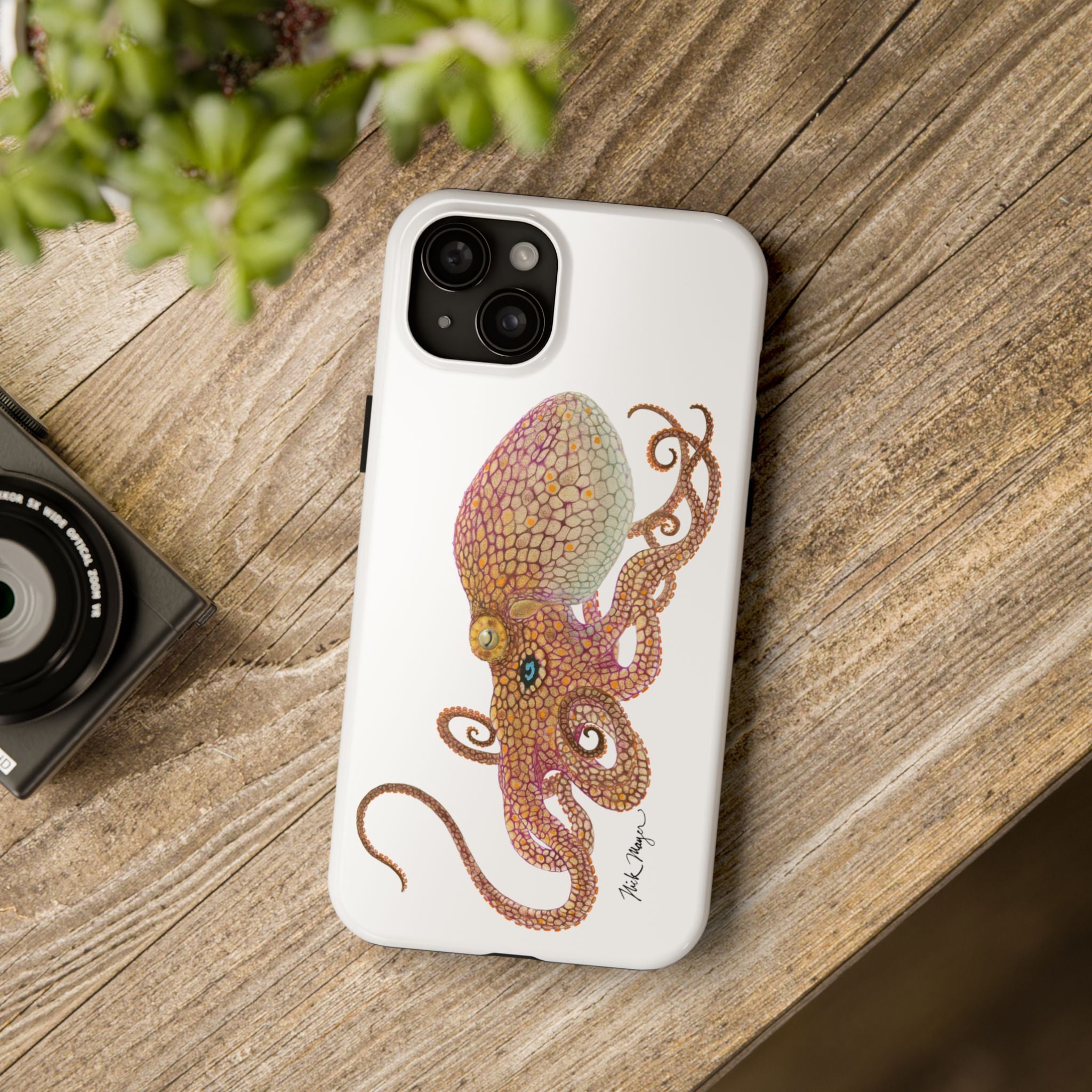 Two Spot Octopus White Phone Case (iPhone)