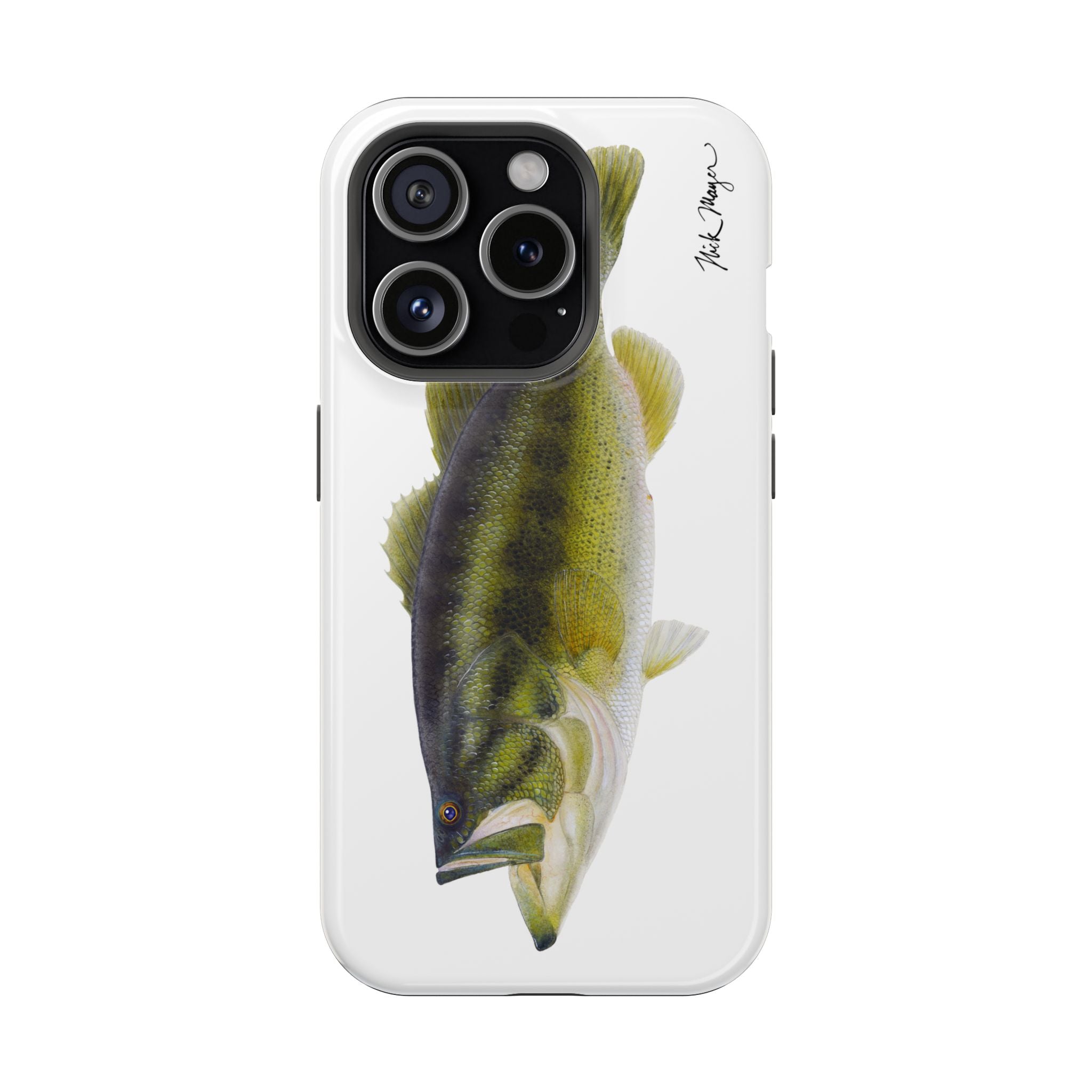 Largemouth Bass MagSafe White iPhone Case