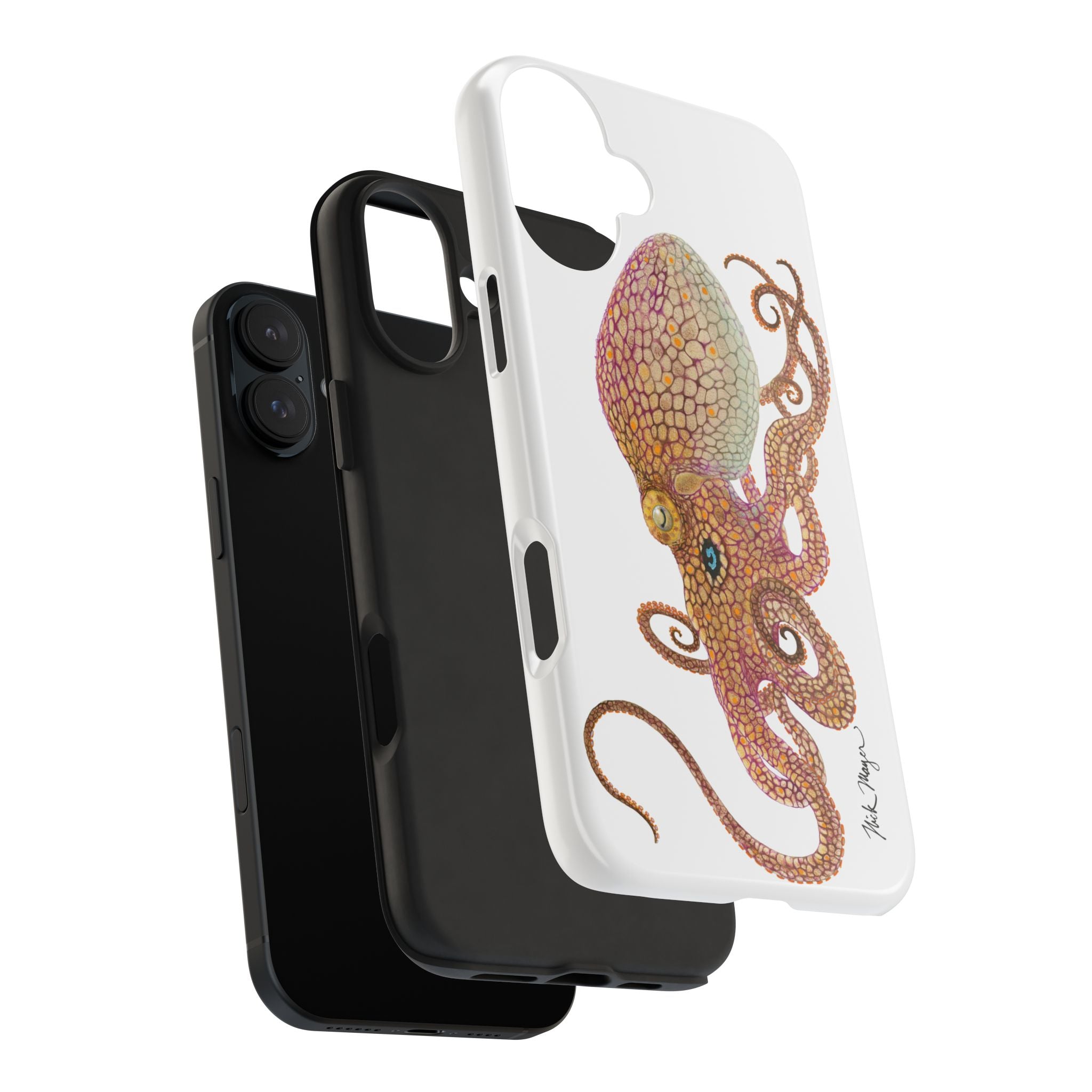 Two Spot Octopus White Phone Case (iPhone)