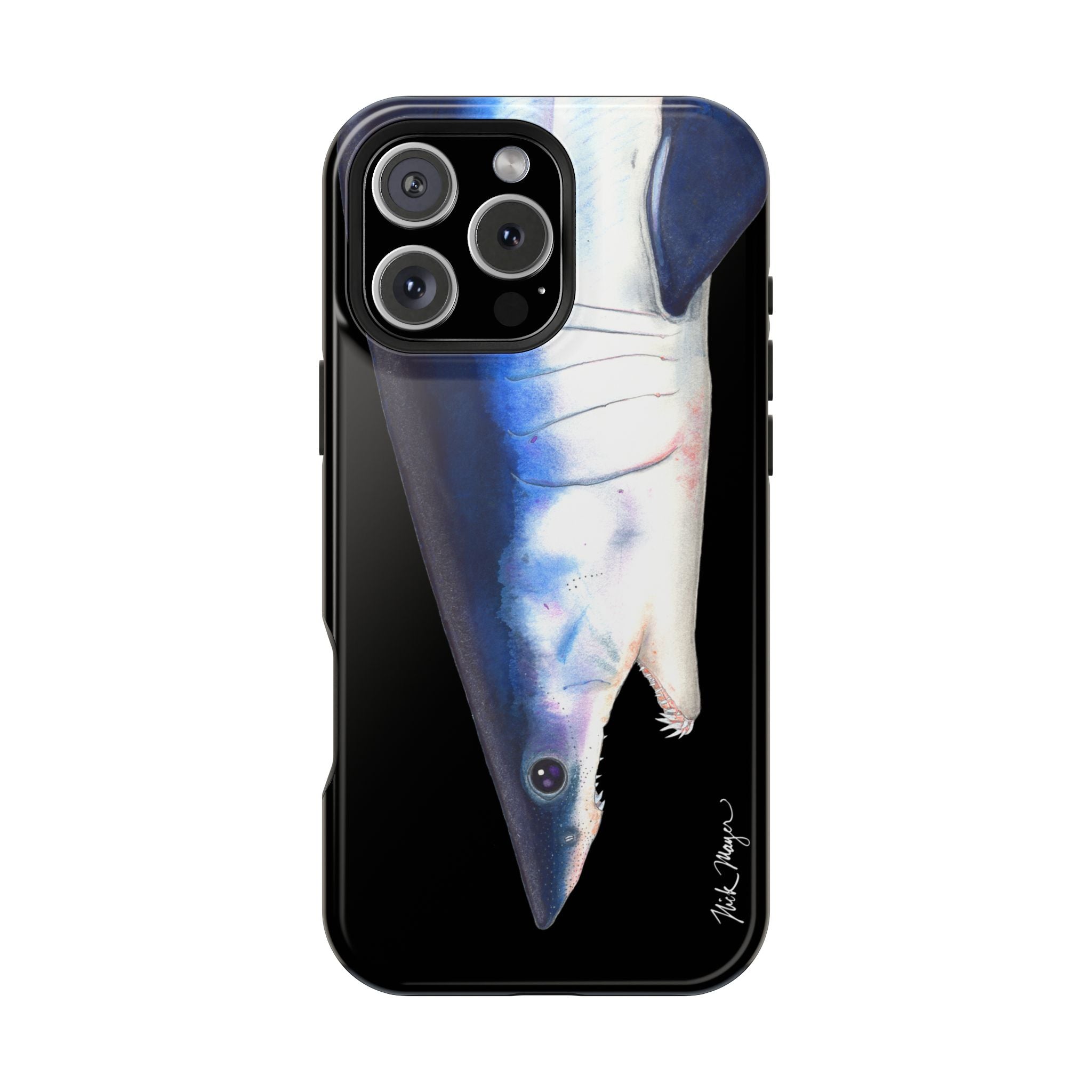 Mako Shark Face MagSafe Black iPhone Case