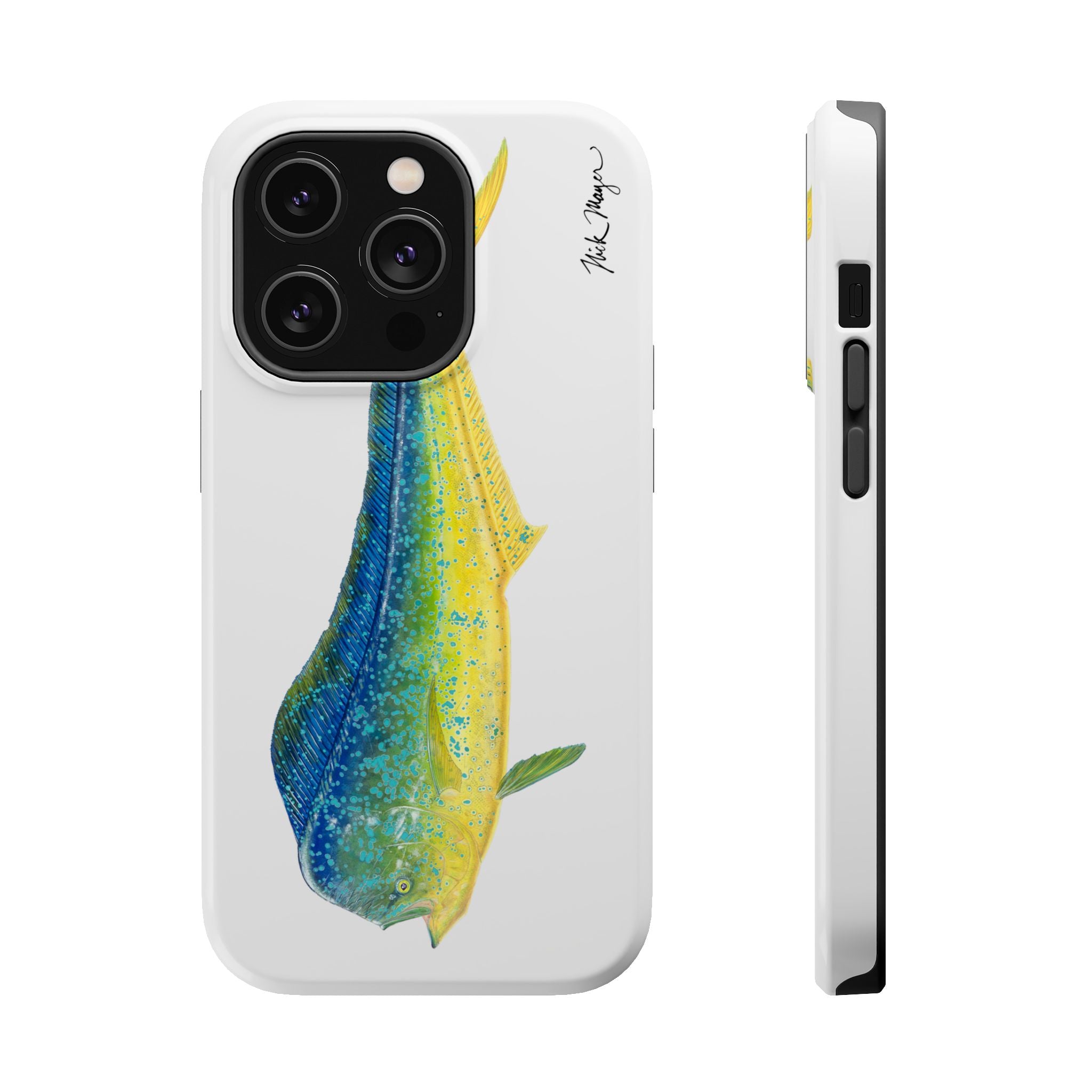 Bull Mahi MagSafe White iPhone Case