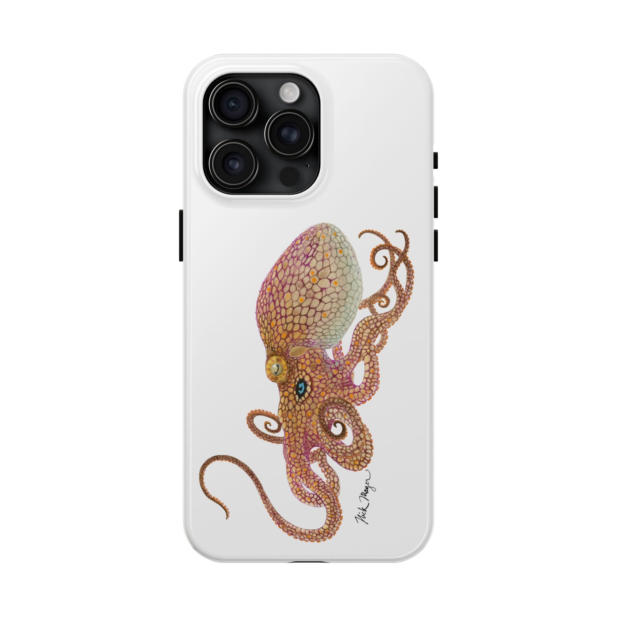 Two Spot Octopus White Phone Case (iPhone)