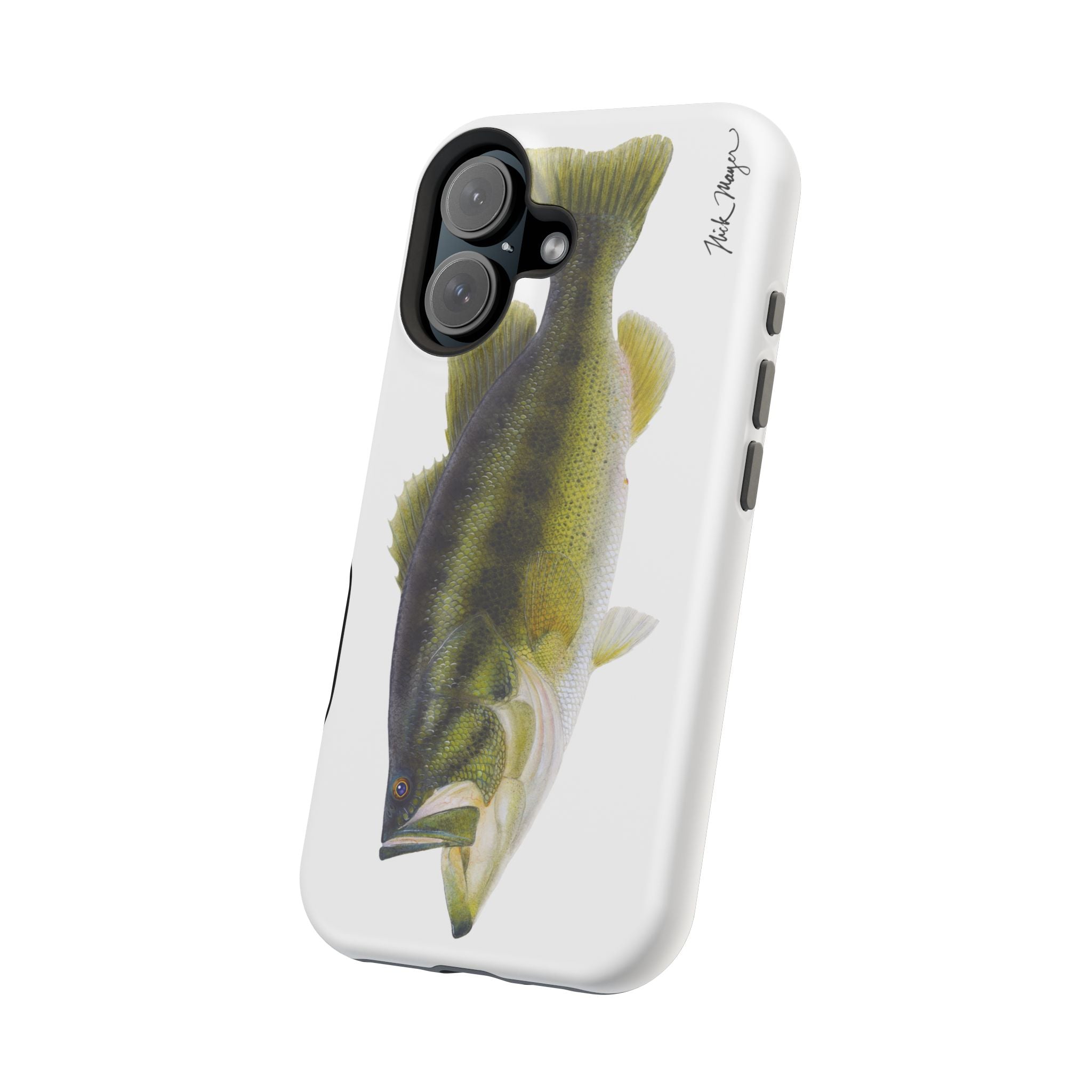 Largemouth Bass MagSafe White iPhone Case