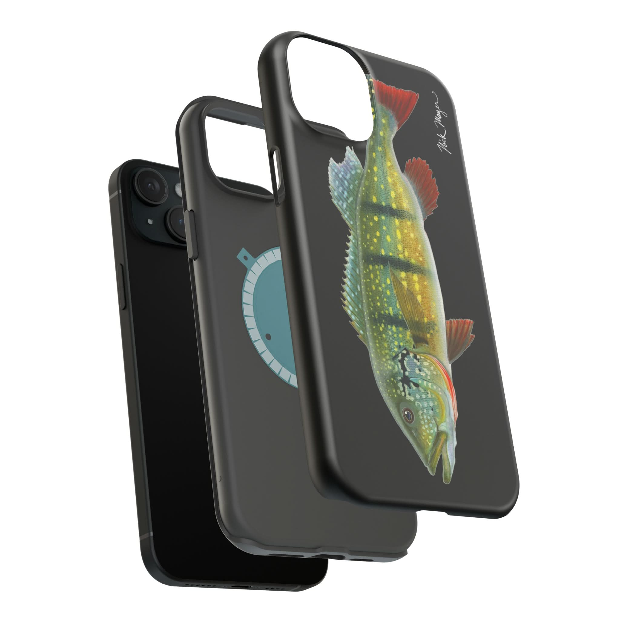 Peacock Bass MagSafe Black iPhone Case