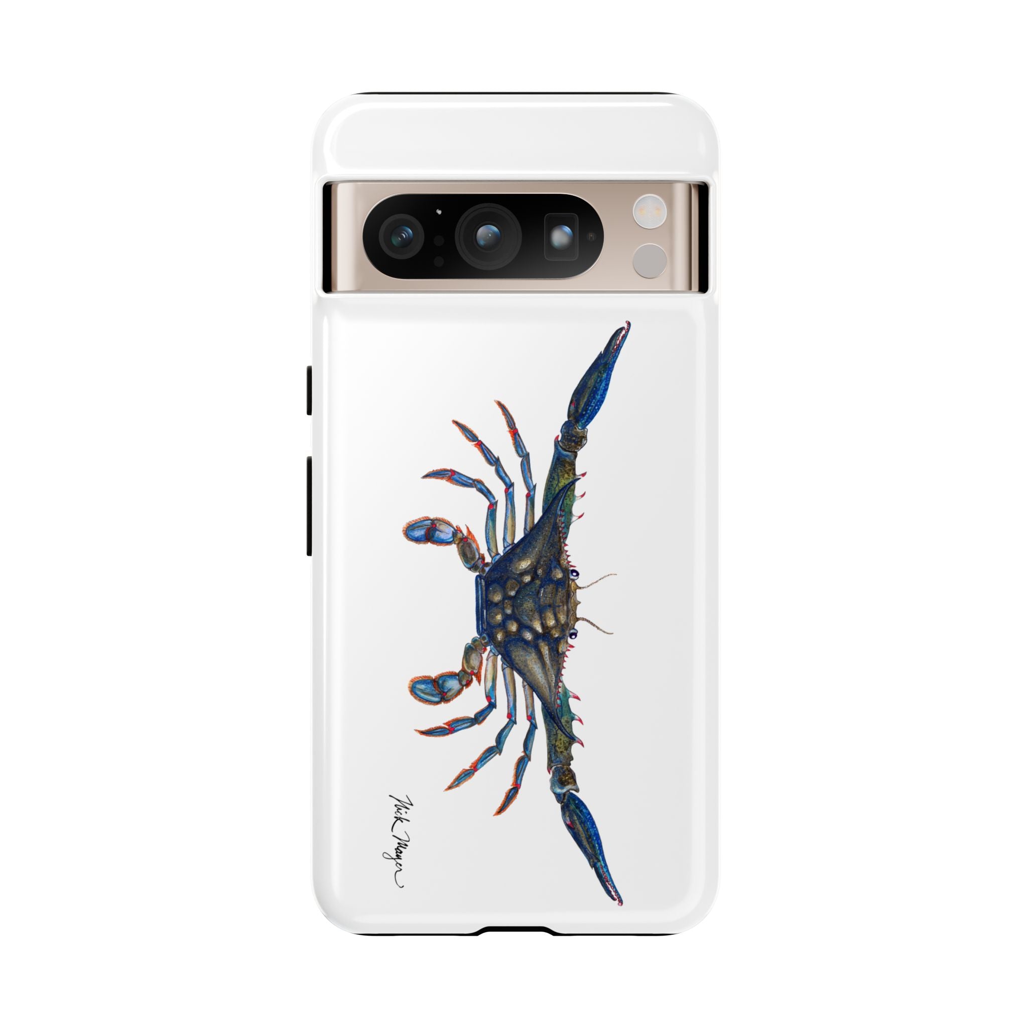 Blue Crab White Phone Case (Samsung)