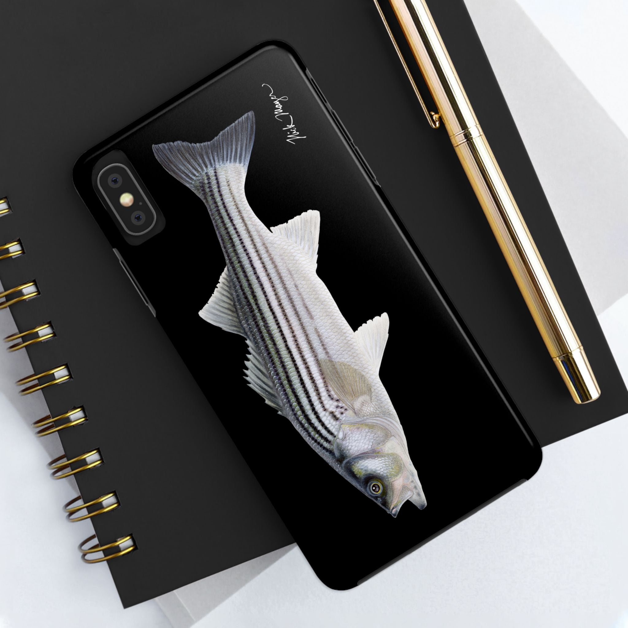 Schoolie Striper Black Phone Case (iPhone)