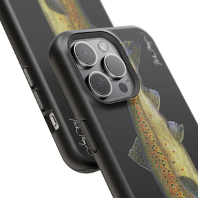 Brown Trout MagSafe Black iPhone Case