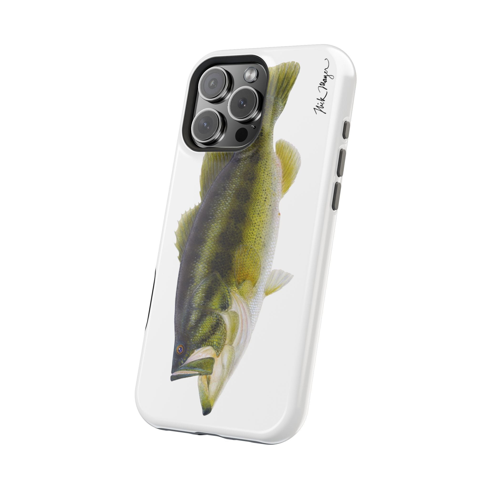 Largemouth Bass MagSafe White iPhone Case