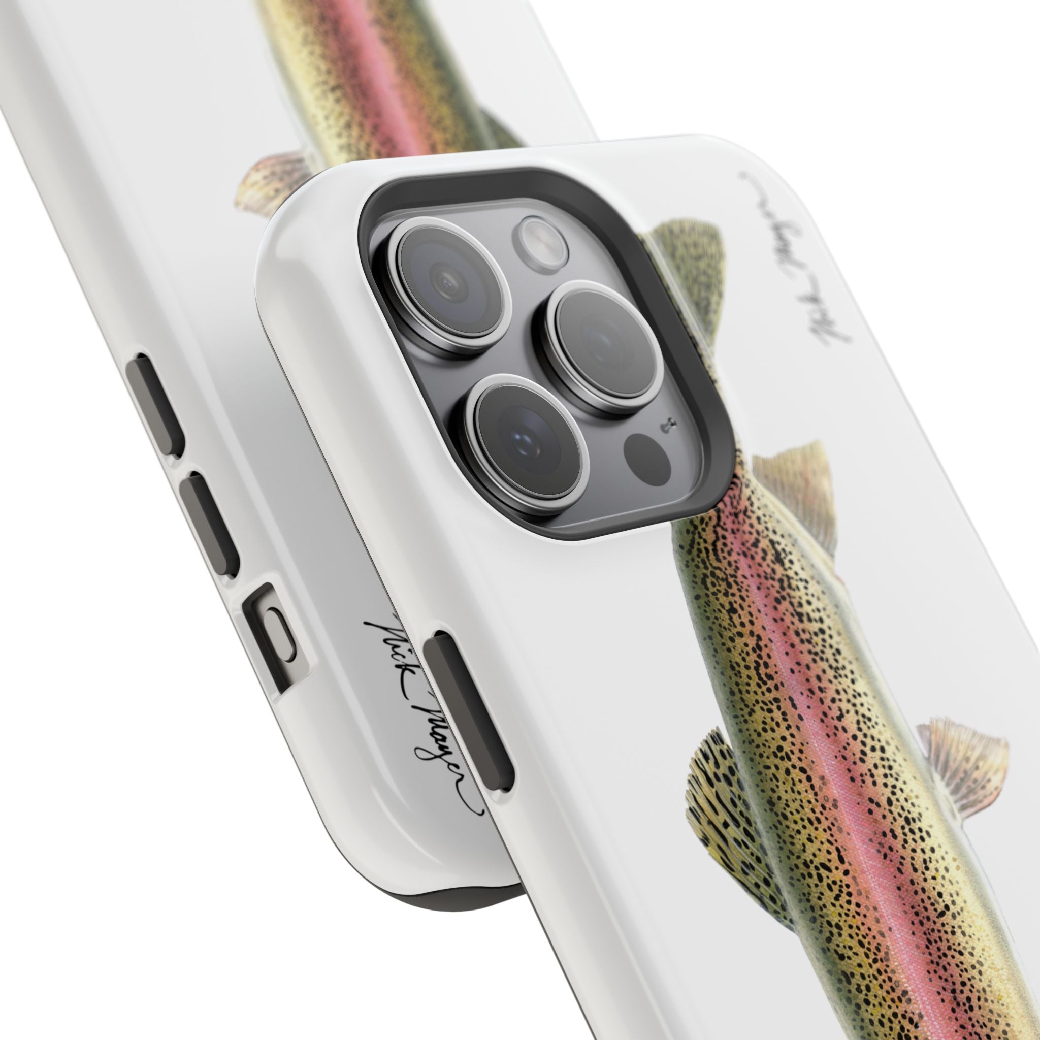 Rainbow Trout MagSafe White iPhone Case