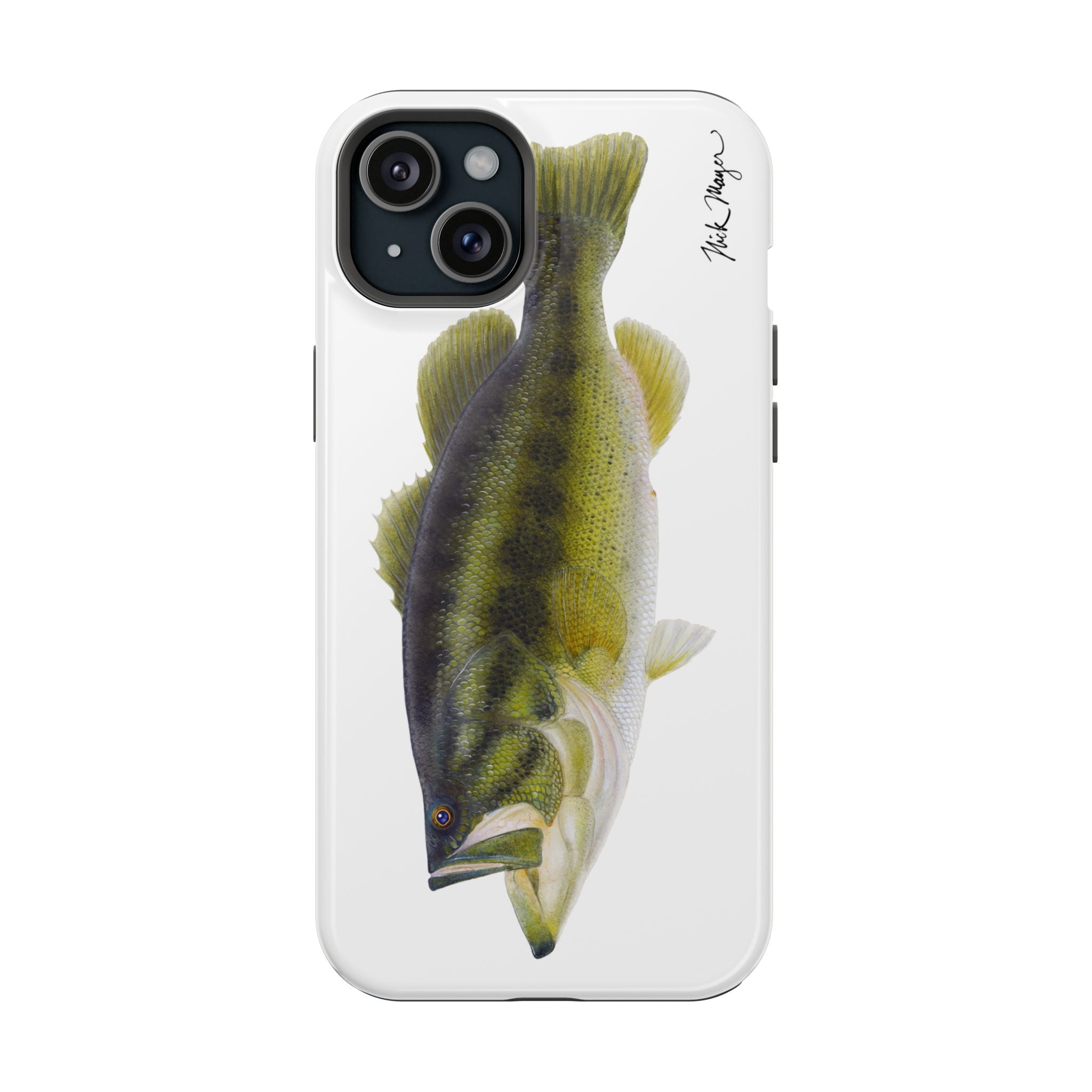 Largemouth Bass MagSafe White iPhone Case