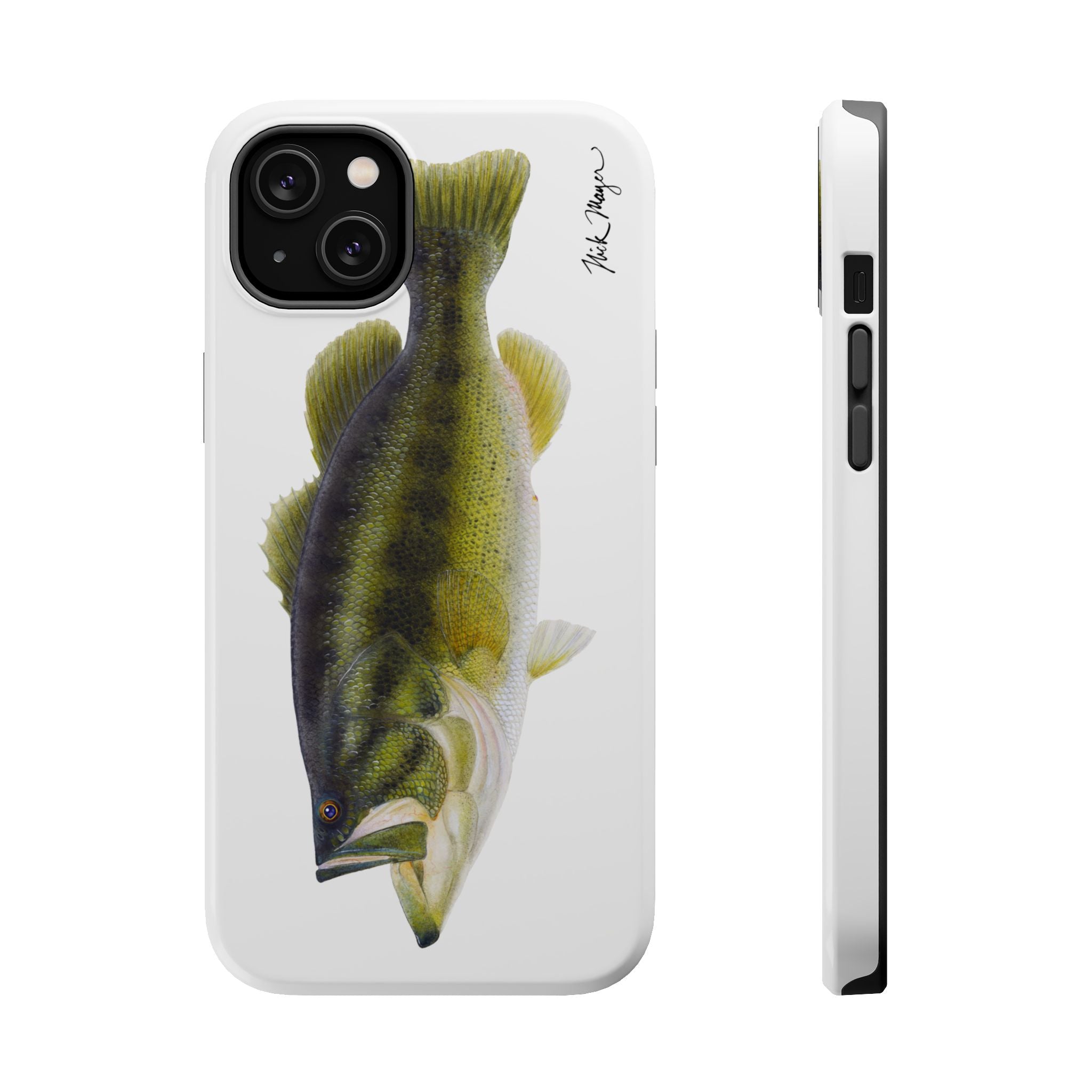 Largemouth Bass MagSafe White iPhone Case