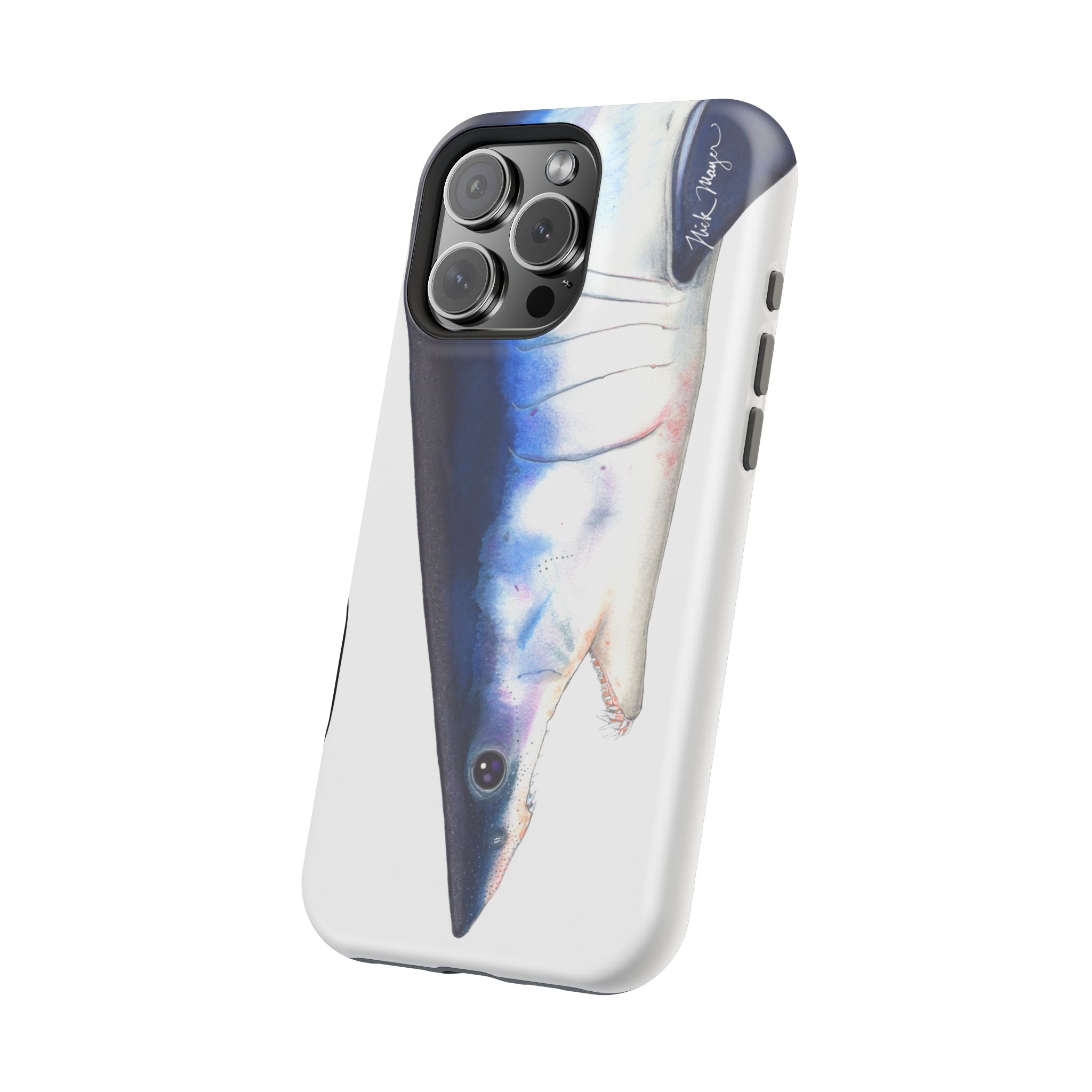 Mako Shark Face MagSafe White iPhone Case