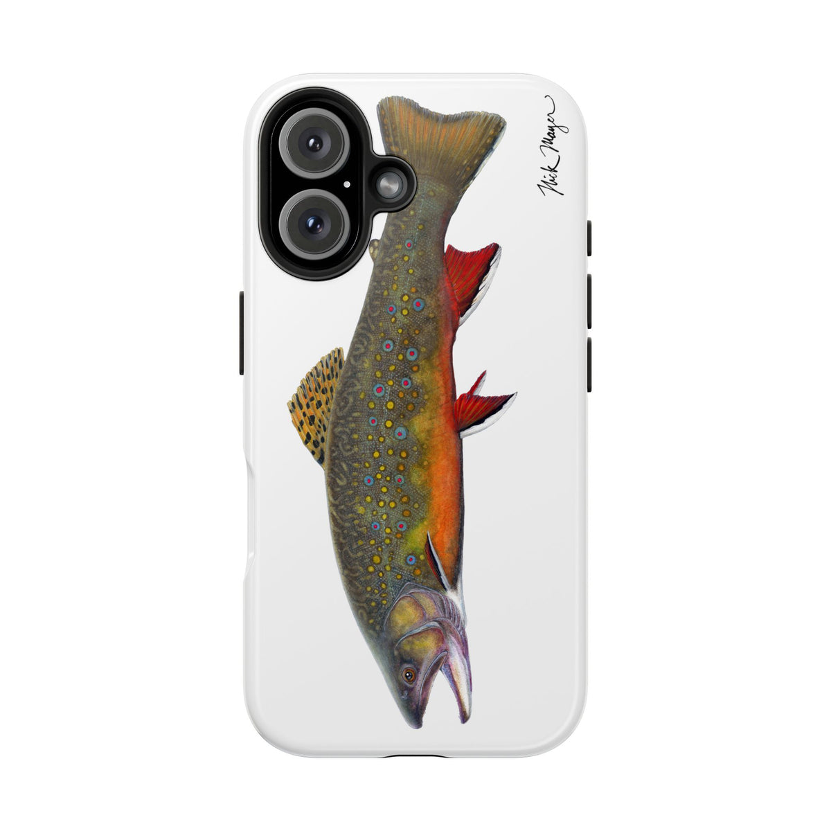 Brook Trout White Phone Case (iPhone)