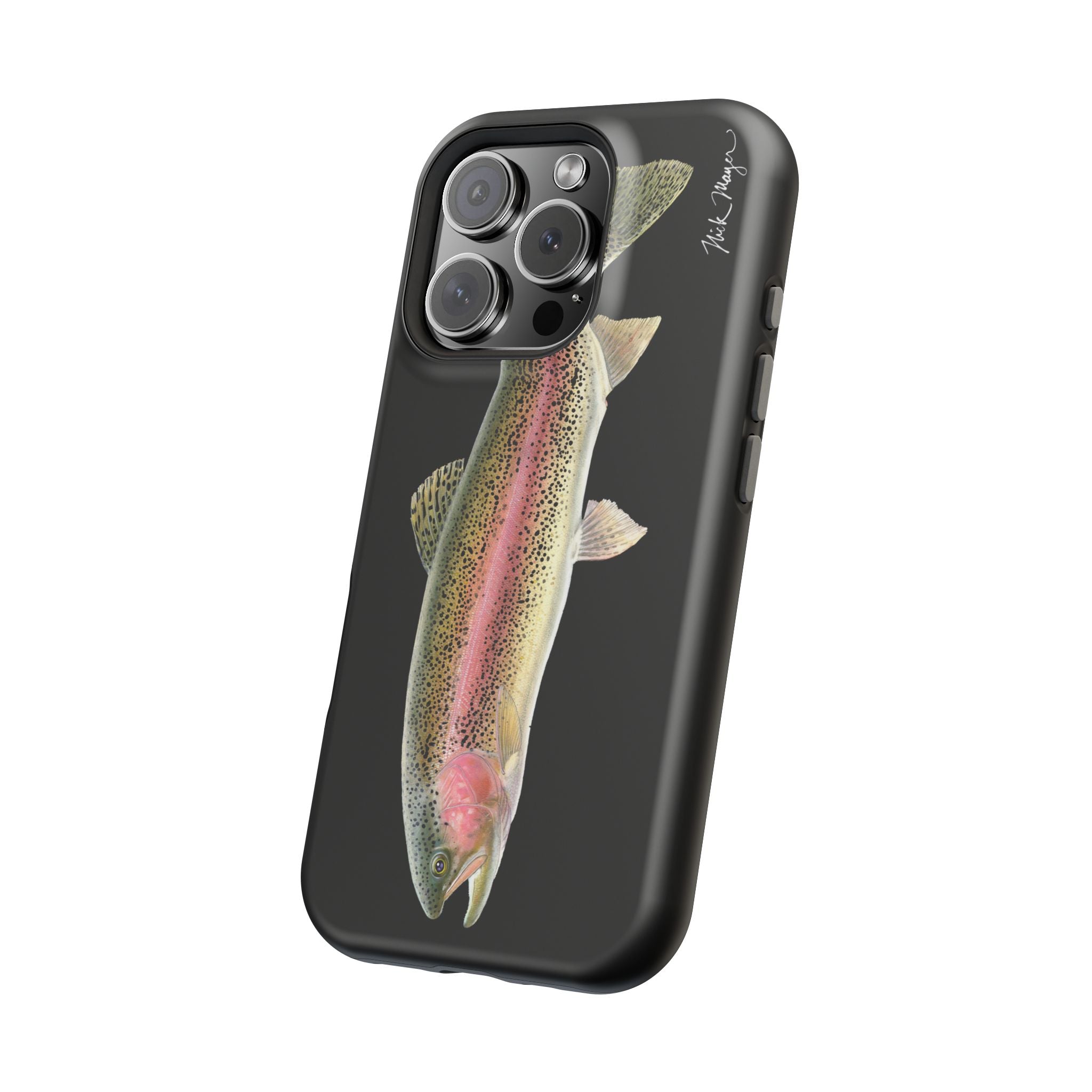 Rainbow Trout MagSafe Black iPhone Case