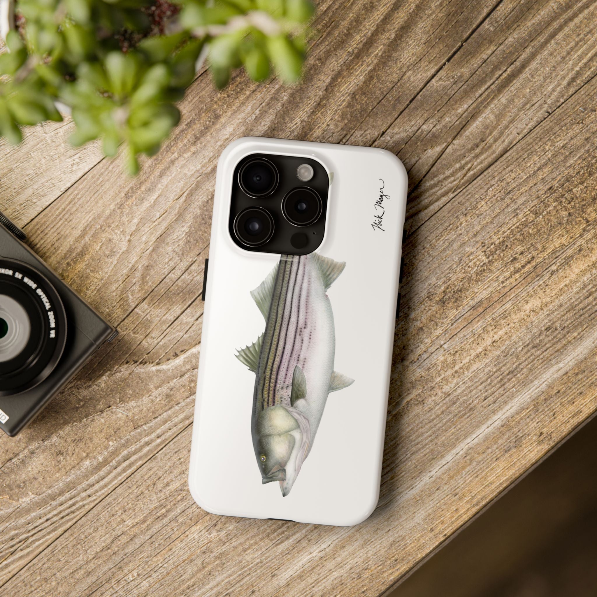 30 lb Striper White Phone Case (iPhone)