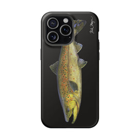 Brown Trout MagSafe Black iPhone Case