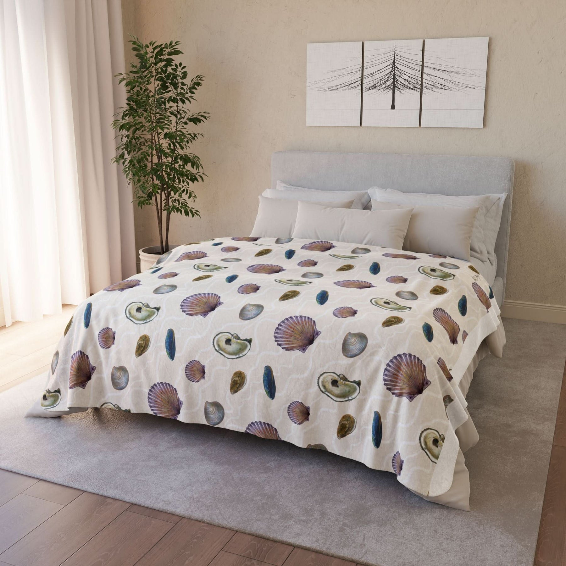 Seashells Super Soft Fleece Sherpa Blanket