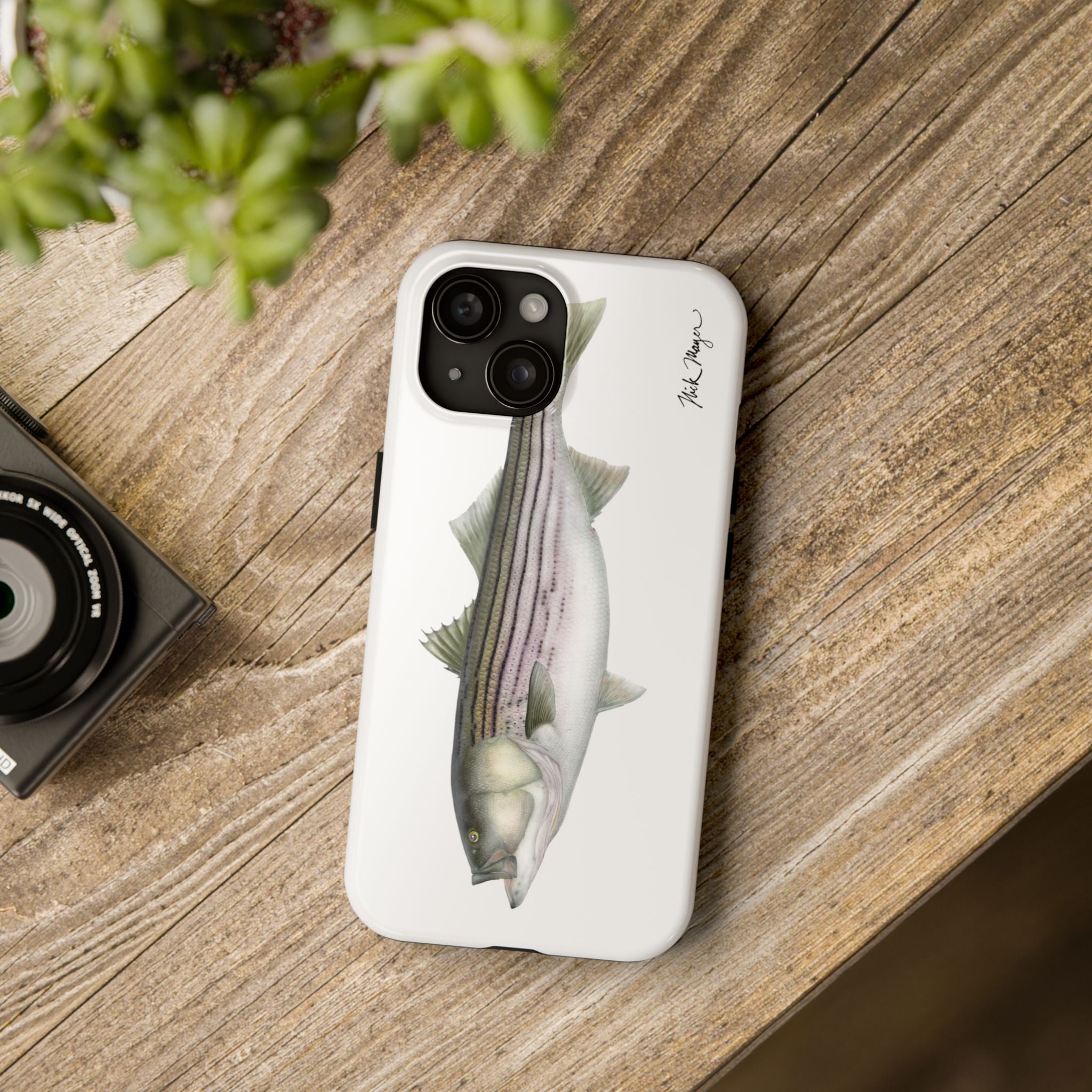 30 lb Striper White Phone Case (iPhone)