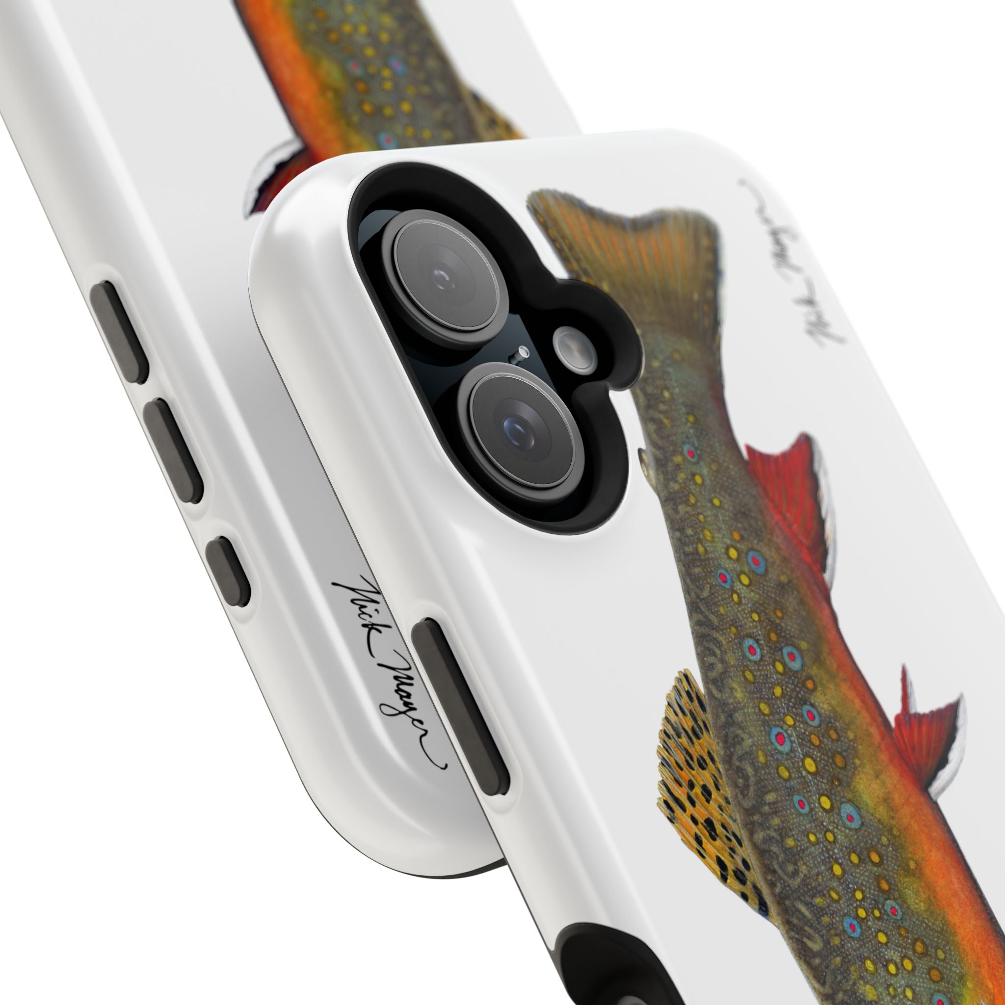 Brook Trout MagSafe White iPhone Case