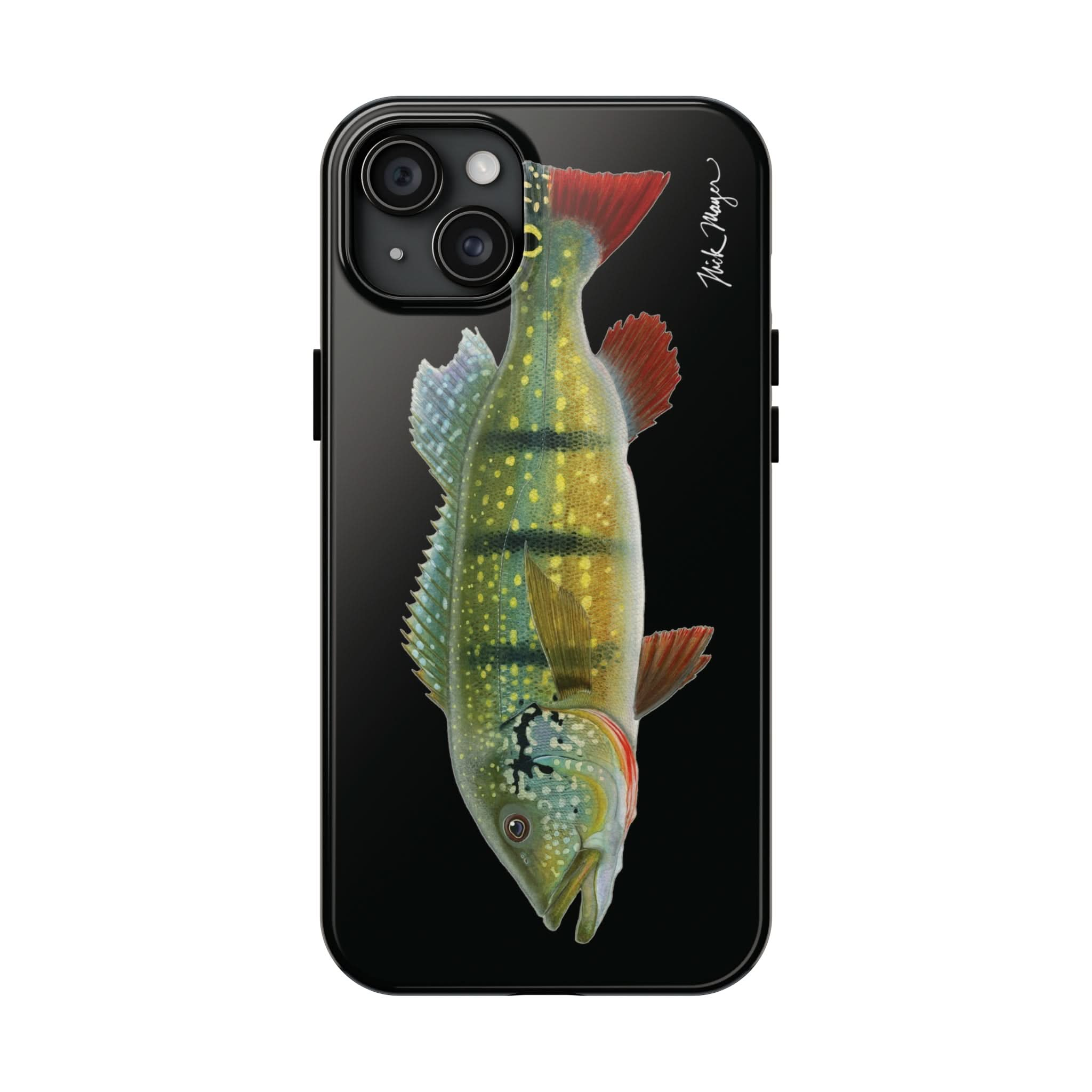 Peacock Bass Black iPhone Case