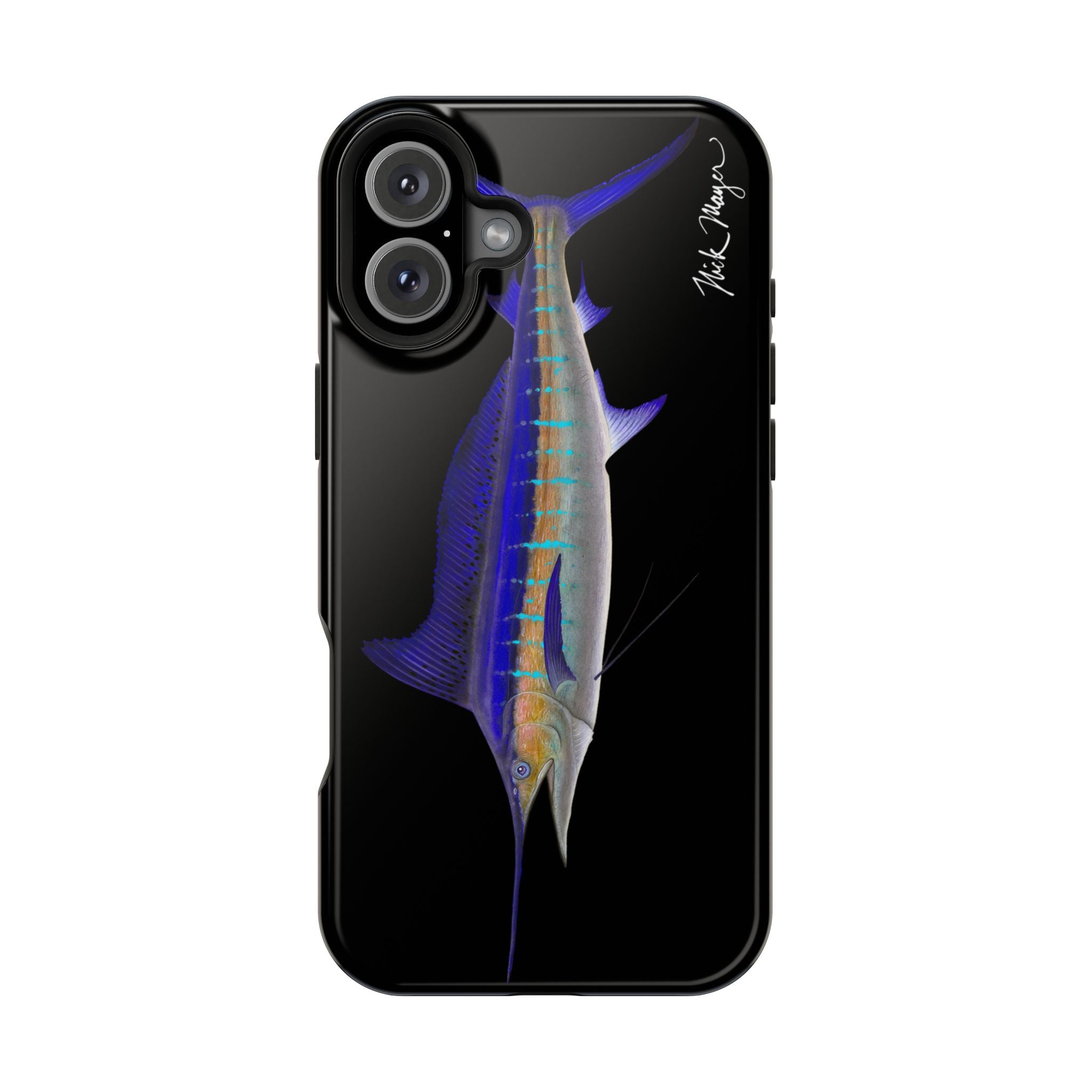 Striped Marlin MagSafe Black iPhone Case