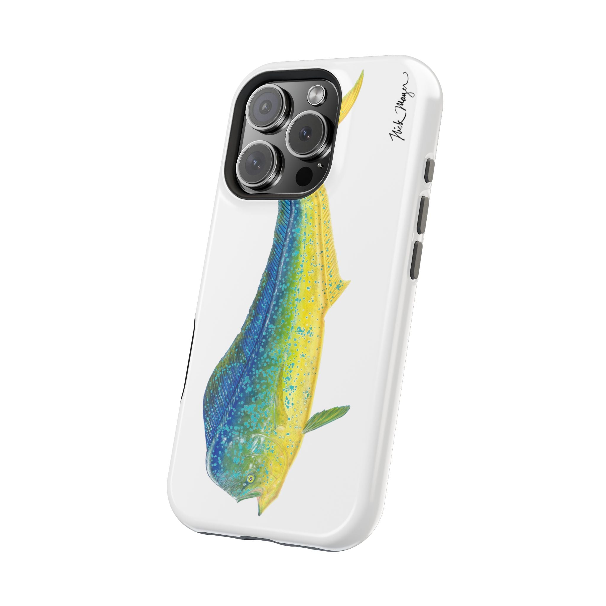 Bull Mahi MagSafe White iPhone Case