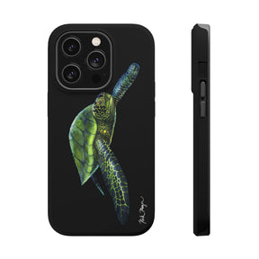 Green Sea Turtle MagSafe Black iPhone Case