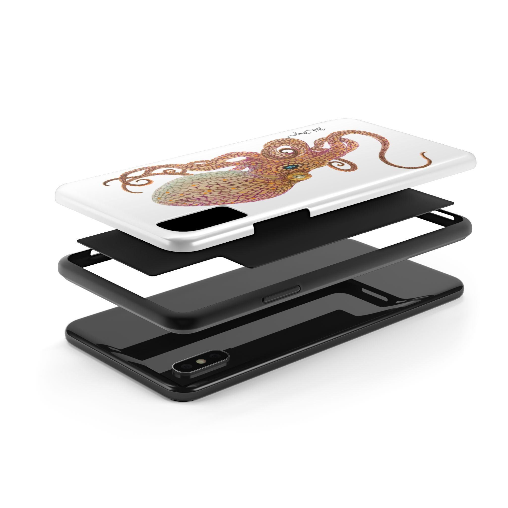 Two Spot Octopus White Phone Case (iPhone)