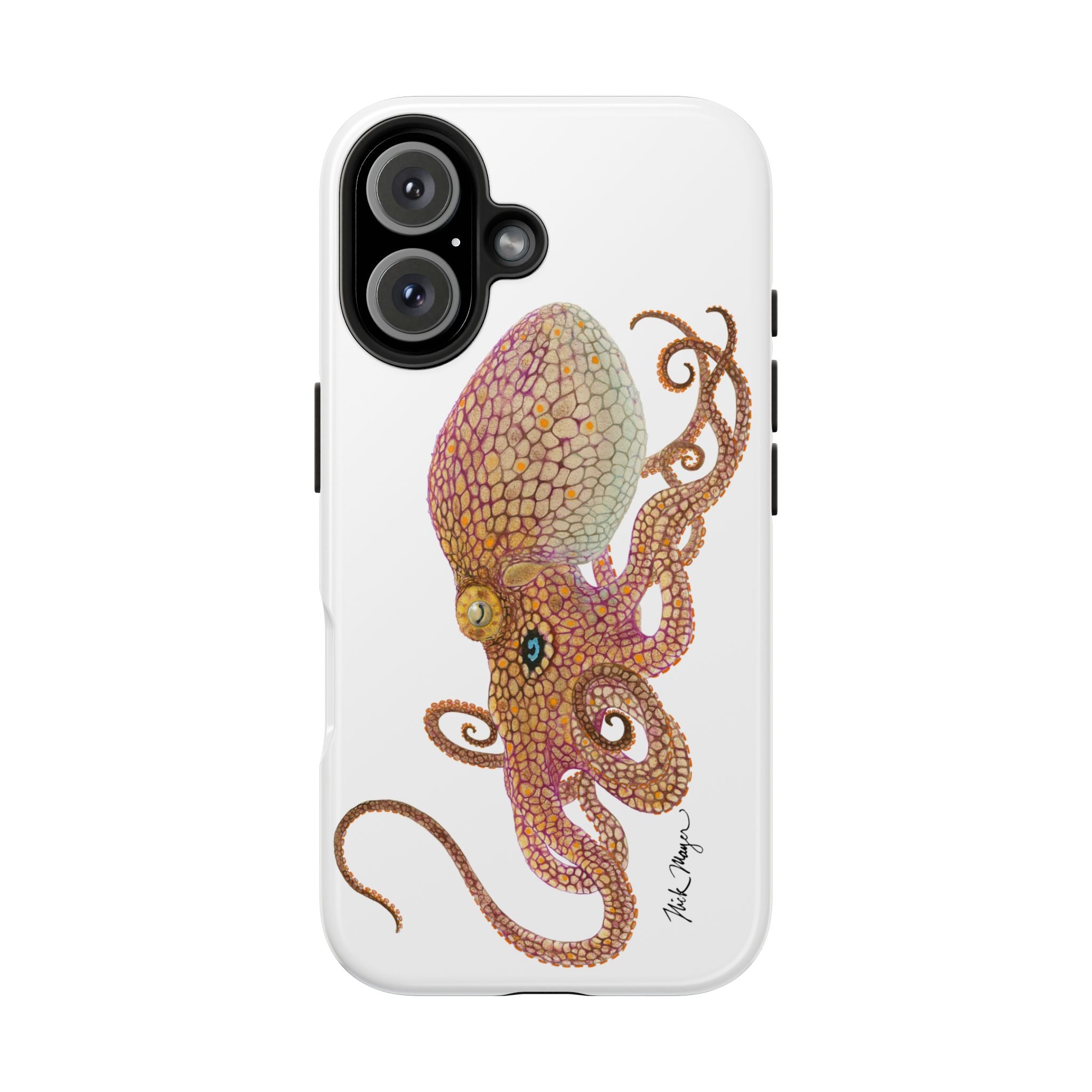 Two Spot Octopus White Phone Case (iPhone)