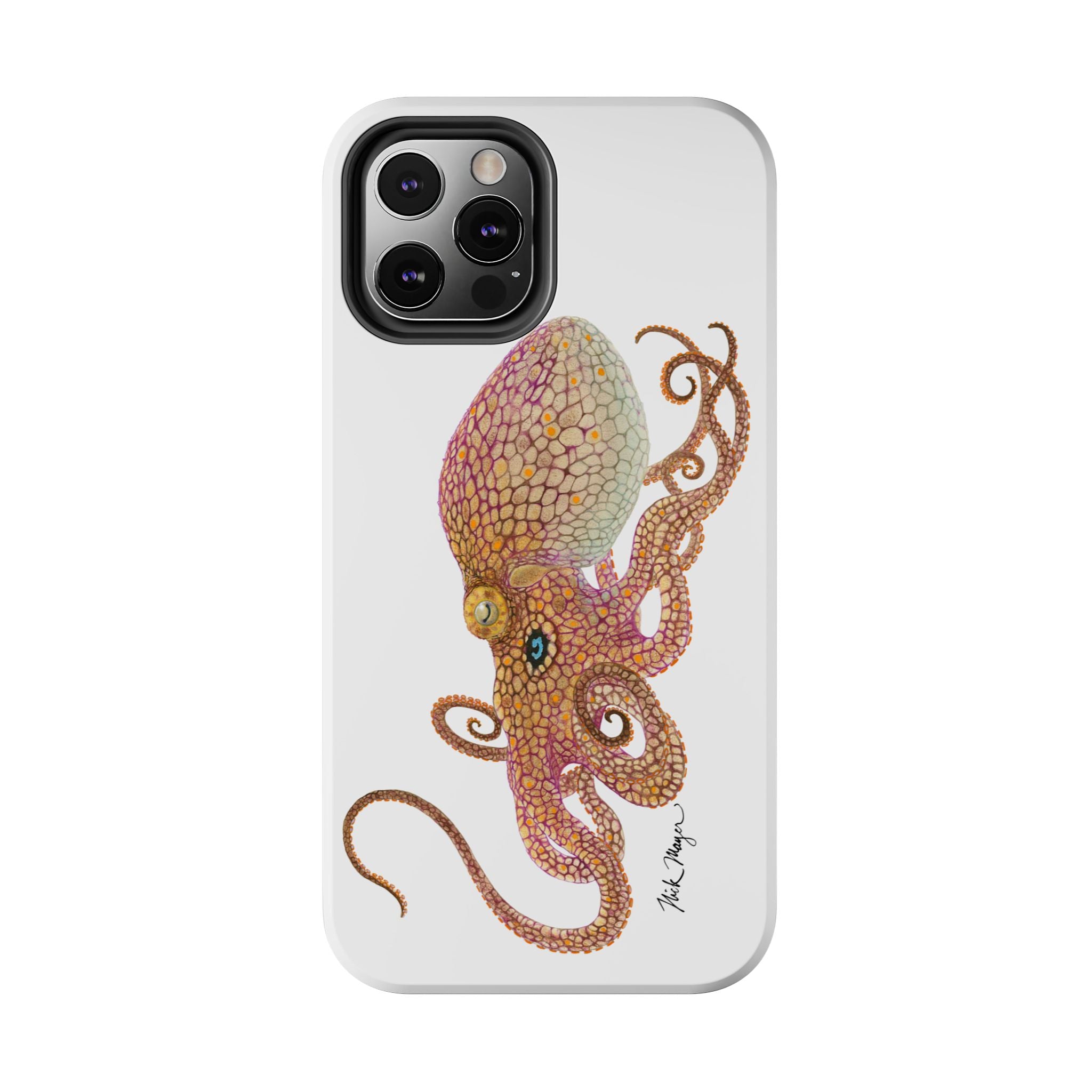 Two Spot Octopus White Phone Case (iPhone)