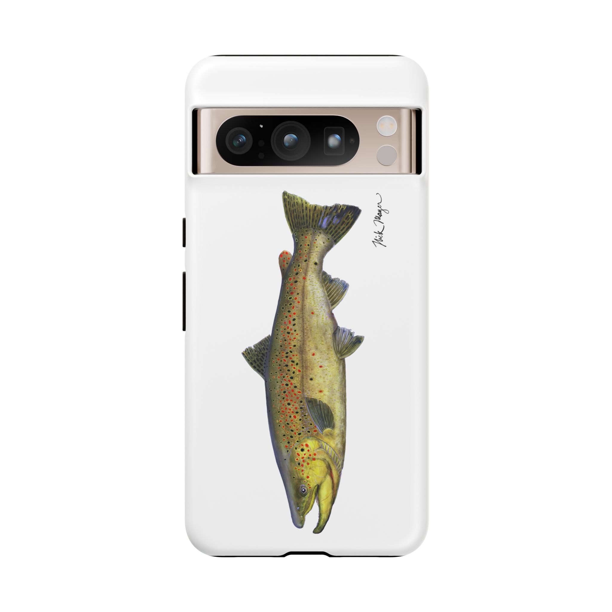 Brown Trout White Phone Case (Samsung)