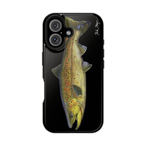 Brown Trout MagSafe Black iPhone Case