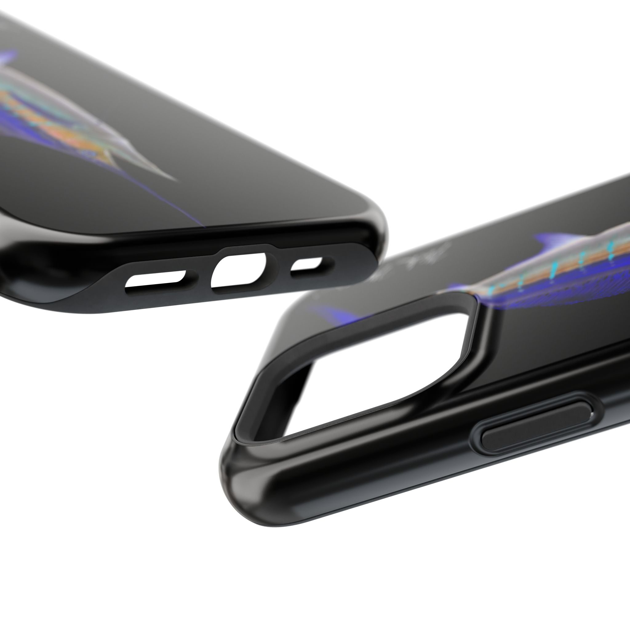 Striped Marlin MagSafe Black iPhone Case