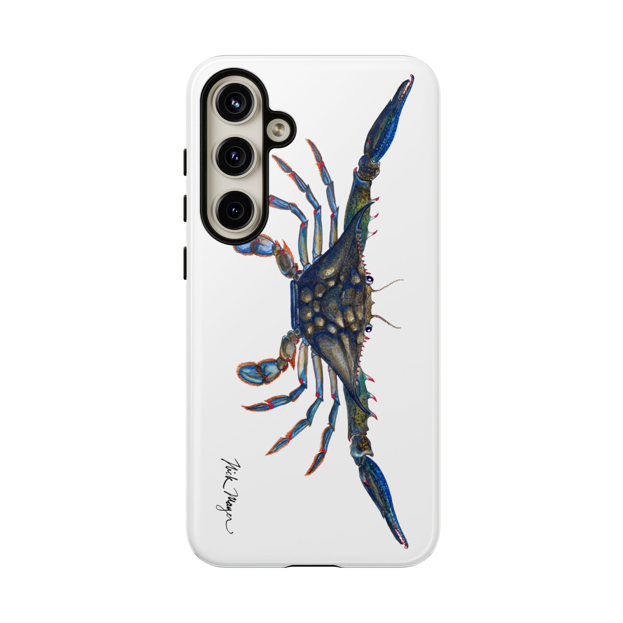 Blue Crab White Phone Case (Samsung)