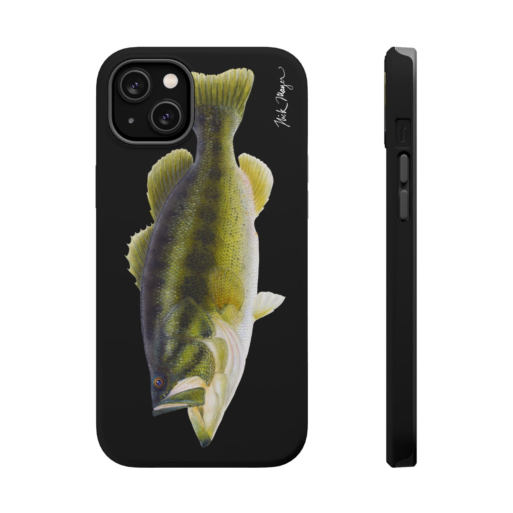 Largemouth Bass MagSafe Black iPhone Case