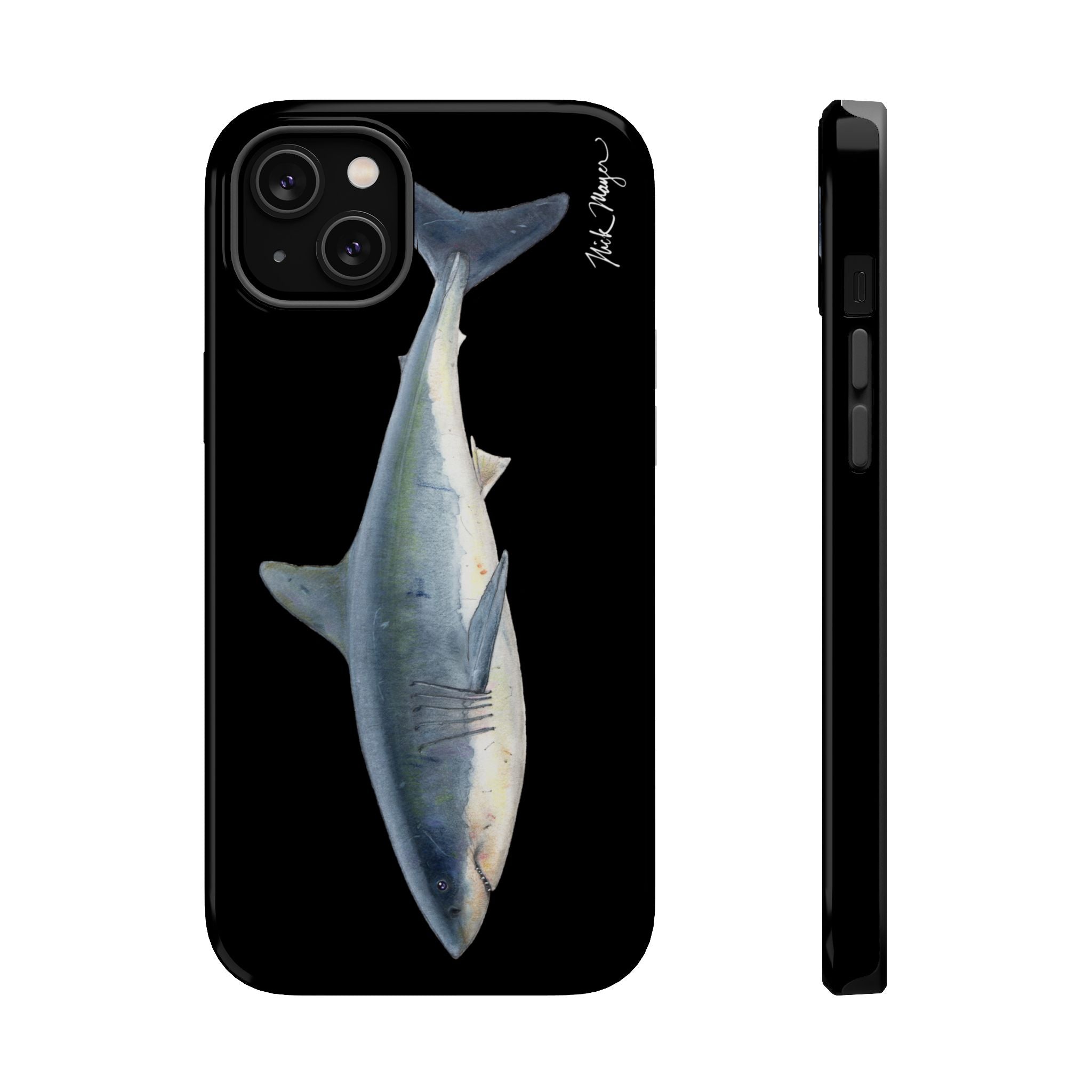 Great White Shark Black MagSafe iPhone Case