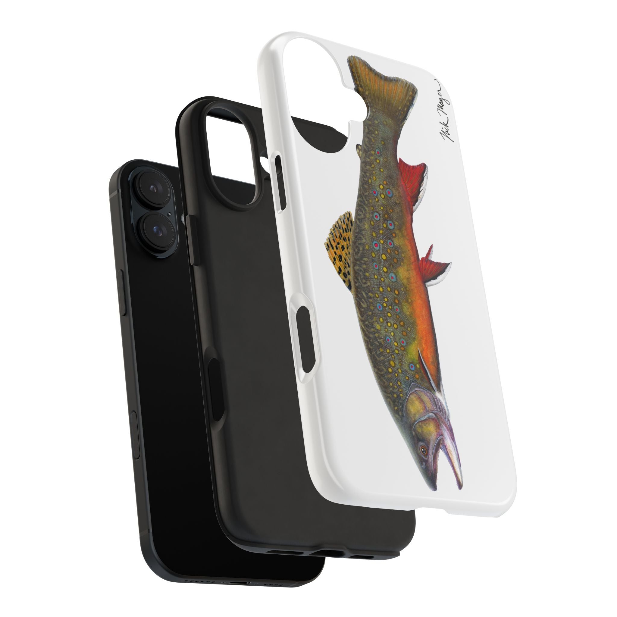 Brook Trout White Phone Case (iPhone)