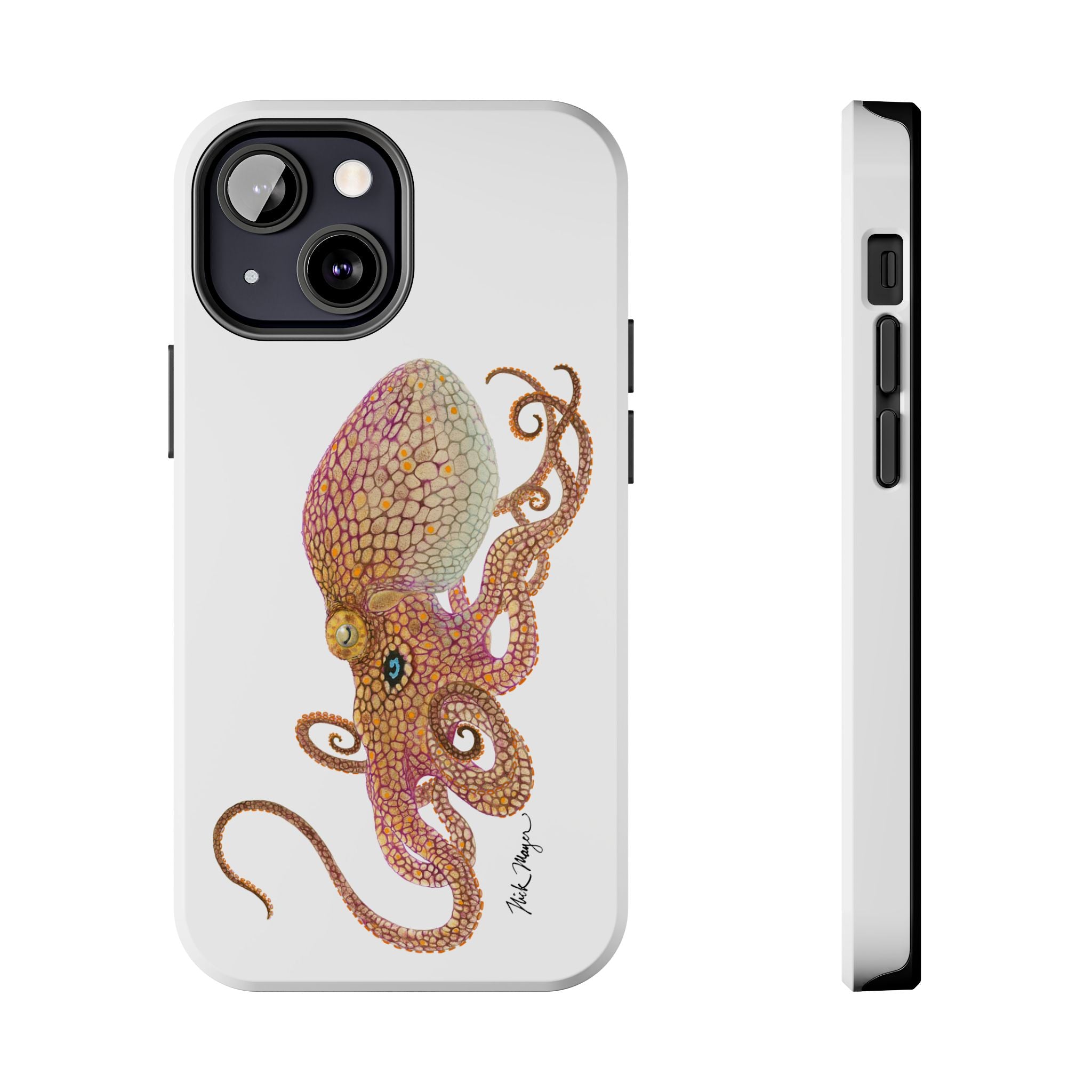 Two Spot Octopus White Phone Case (iPhone)